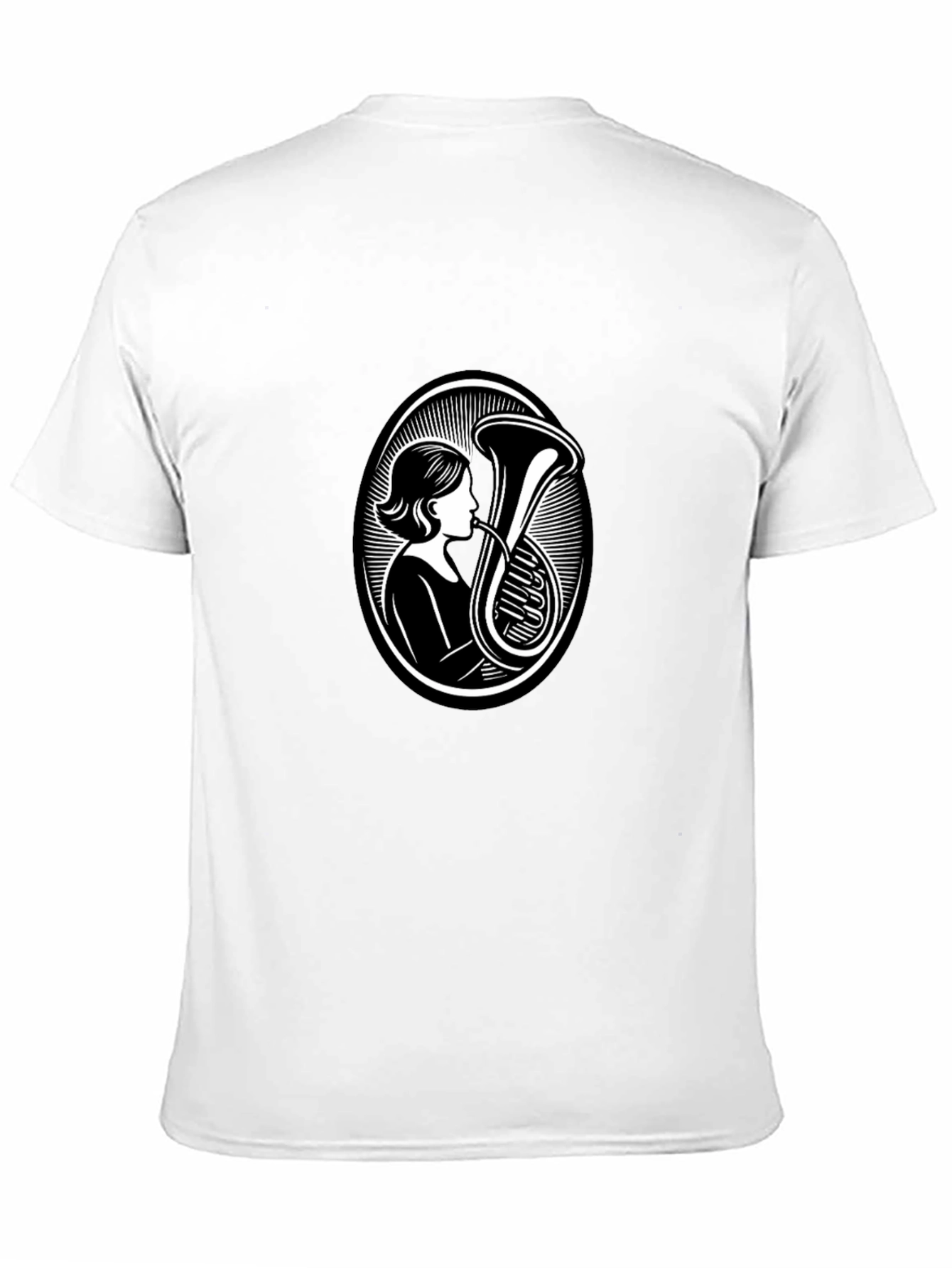 Tuba Player Black T-Shirt - Music Lover Apparel
