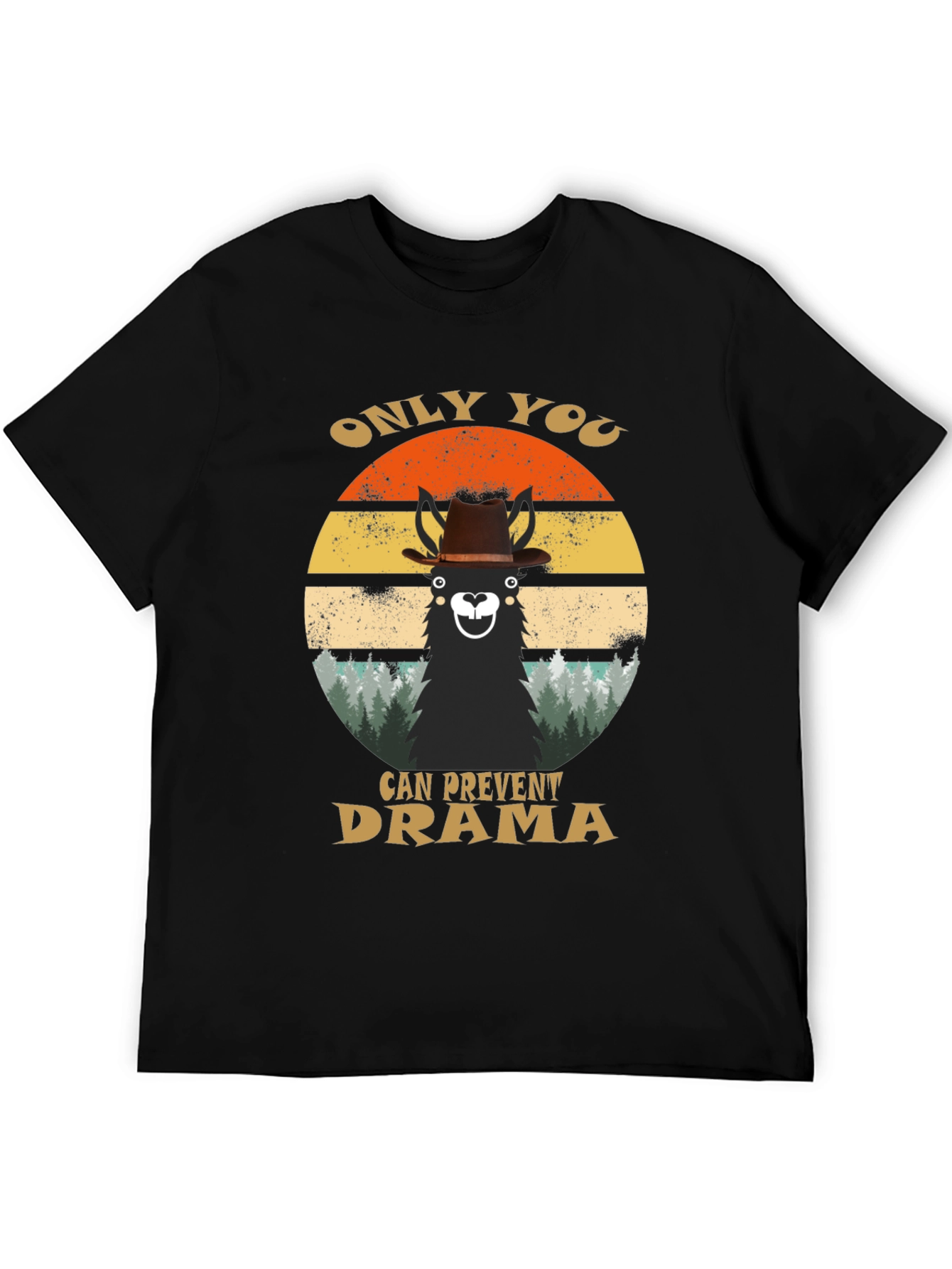 Only You Can Prevent Drama Llama Graphic T-Shirt