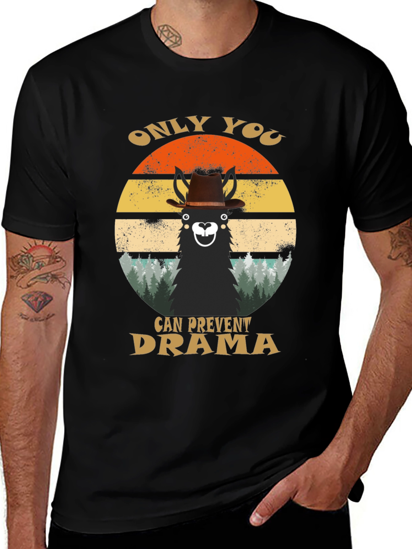 Only You Can Prevent Drama Llama Graphic T-Shirt
