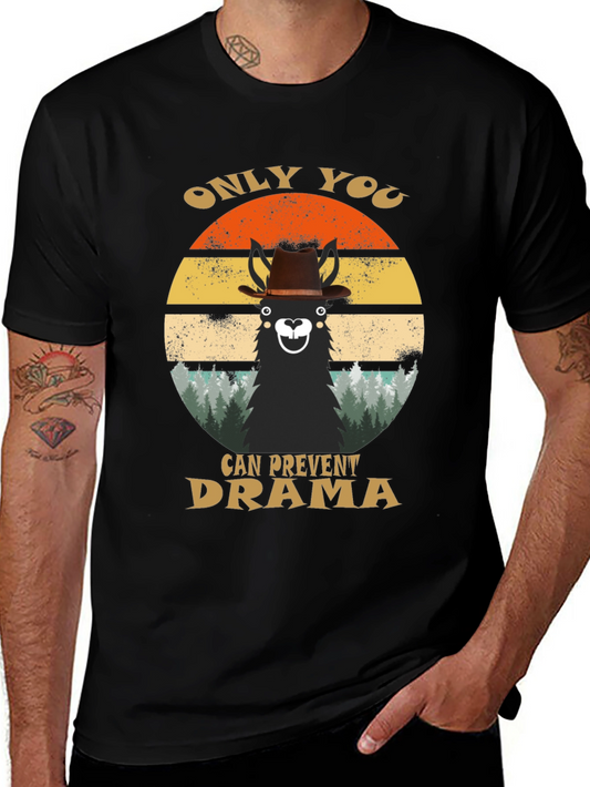 Only You Can Prevent Drama Llama Graphic T-Shirt