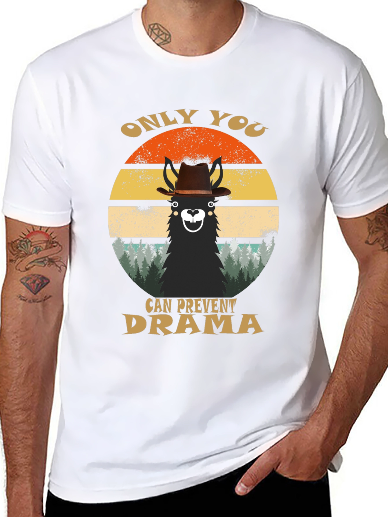 Only You Can Prevent Drama Llama Graphic T-Shirt