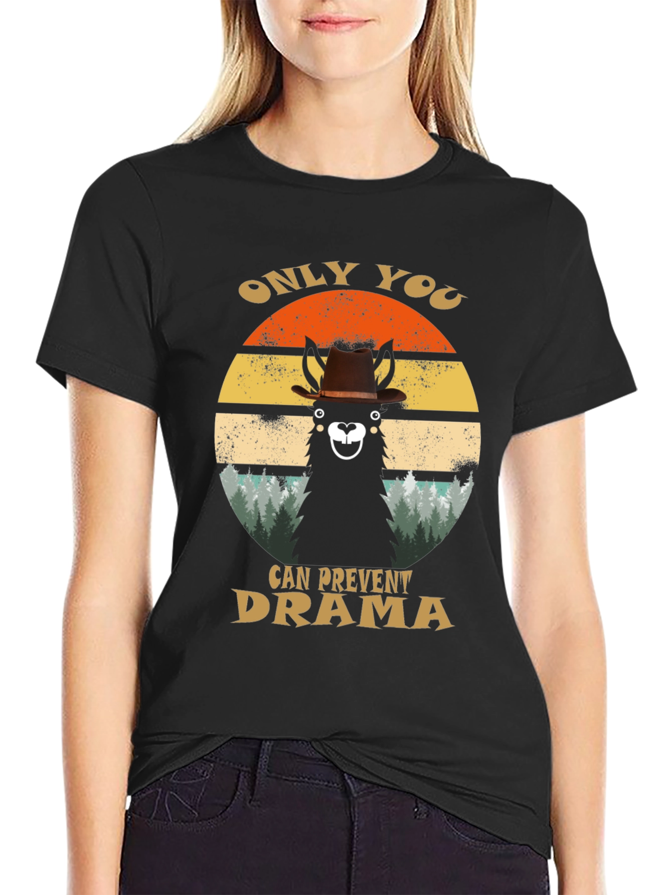 Only You Can Prevent Drama Llama Graphic T-Shirt