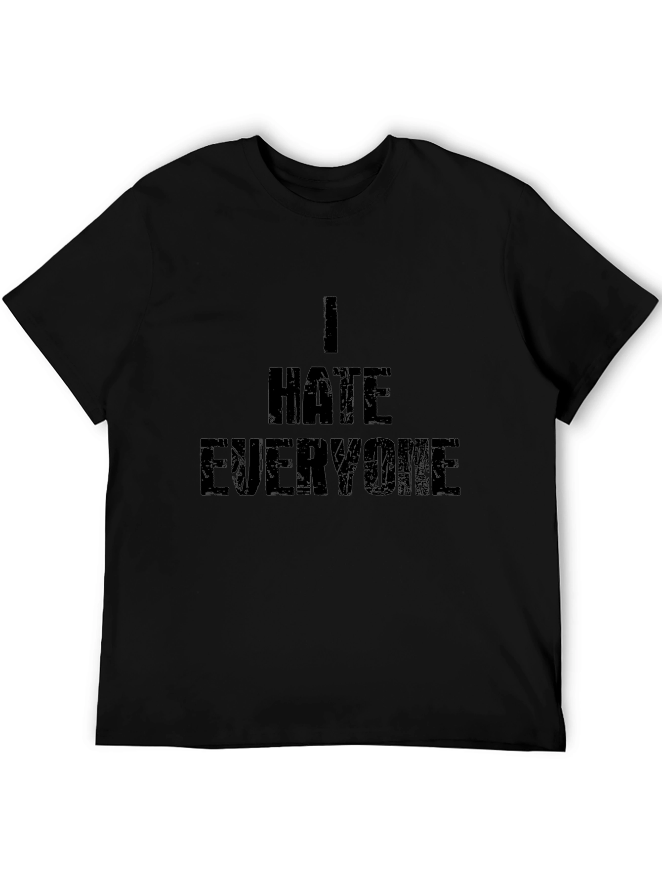 I Hate Everyone Graphic Tee - Black Cotton Blend