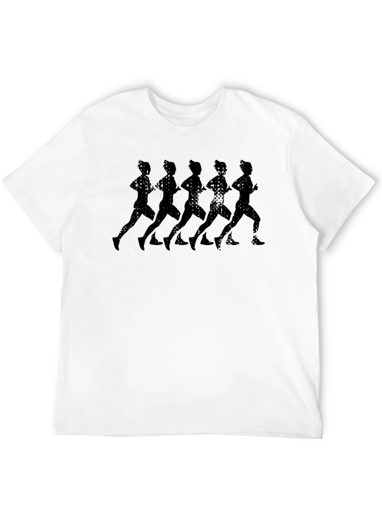 Runner Silhouette Graphic Tee - Black Unisex T-Shirt