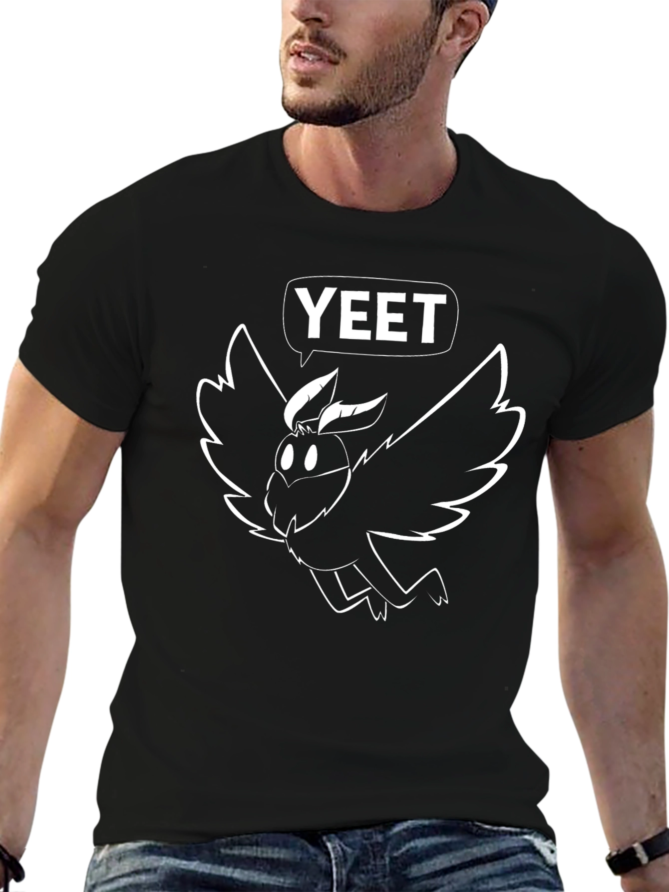Yeet Moth T-Shirt - Black Cotton Tee