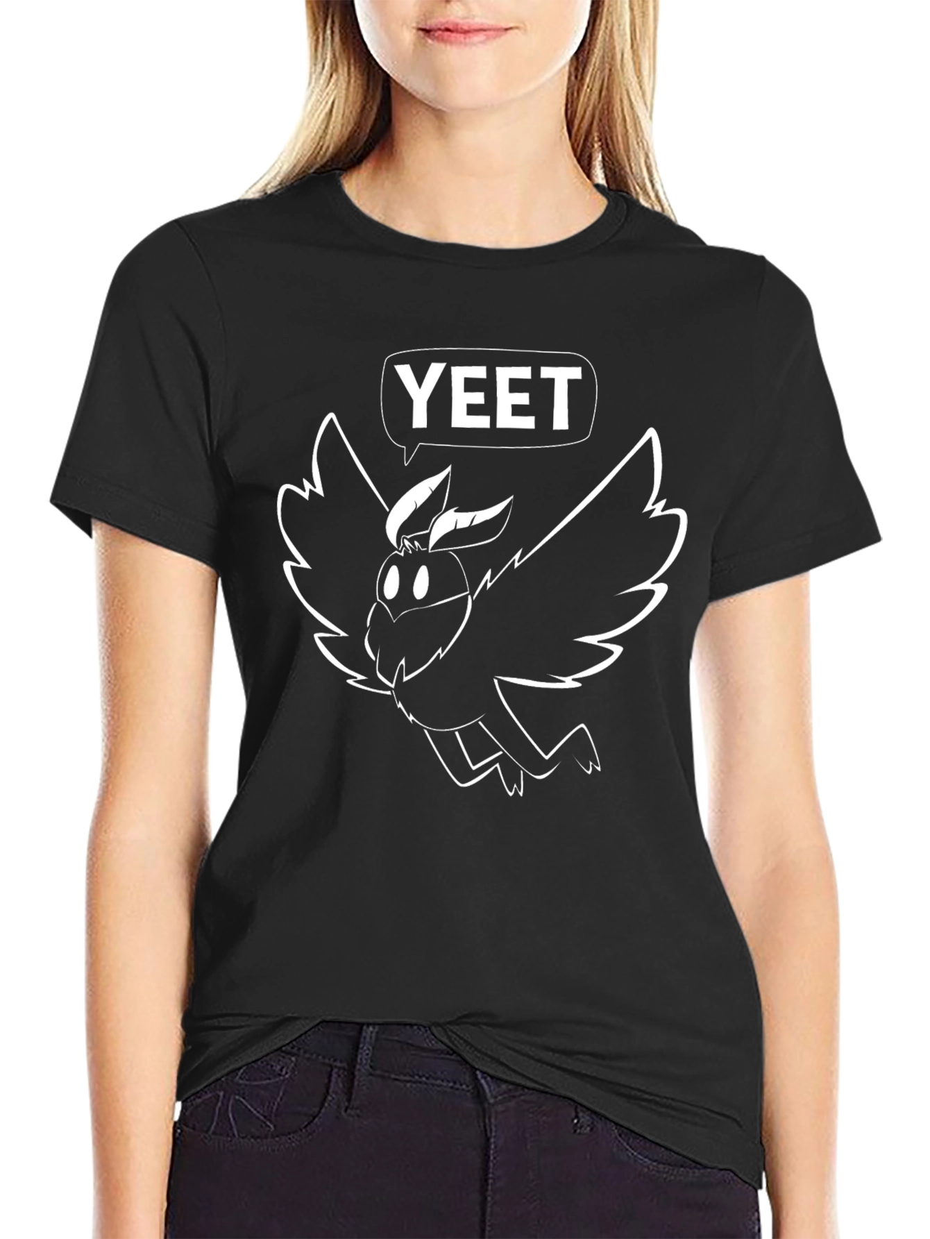 Yeet Moth T-Shirt - Black Cotton Tee