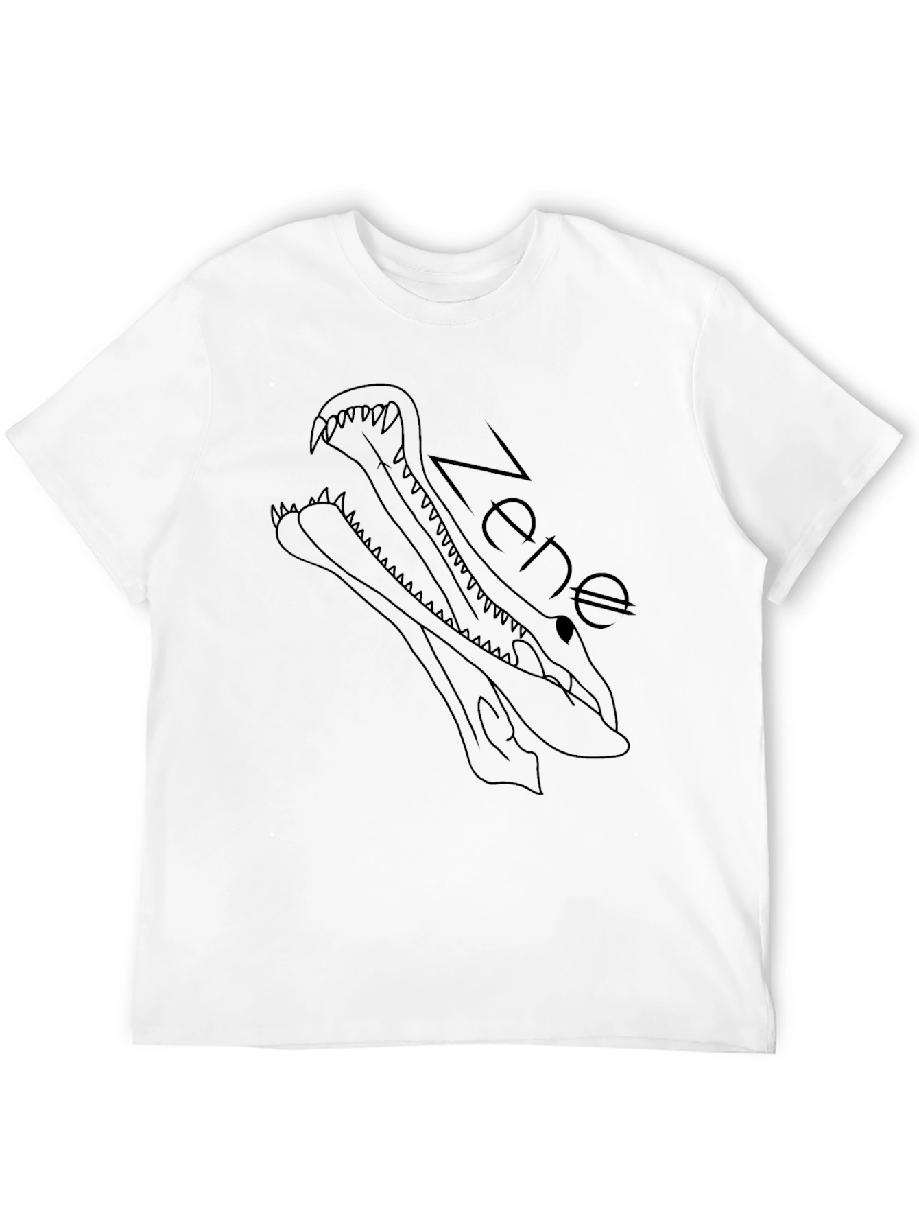 Zene Alligator Graphic Tee - Stylish Black T-Shirt