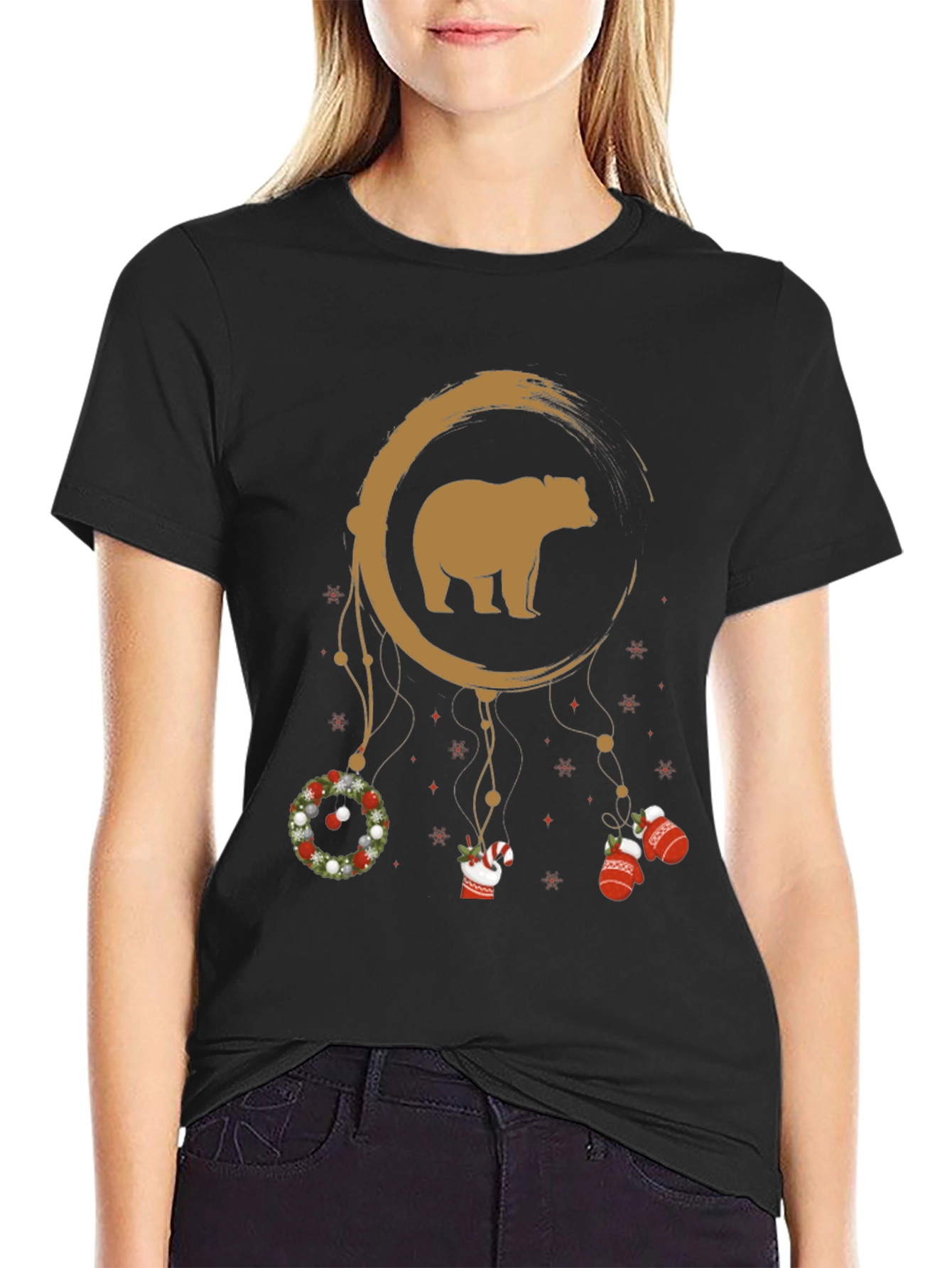 Bear Christmas Dreamcatcher Graphic Tee