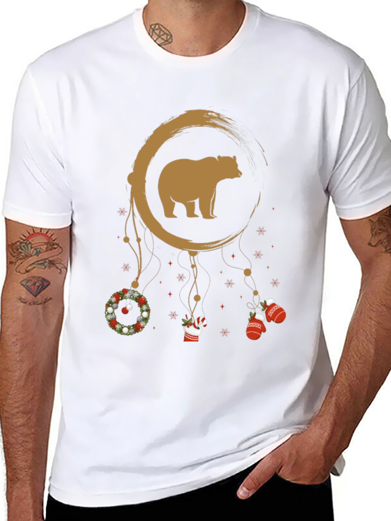 Bear Christmas Dreamcatcher Graphic Tee