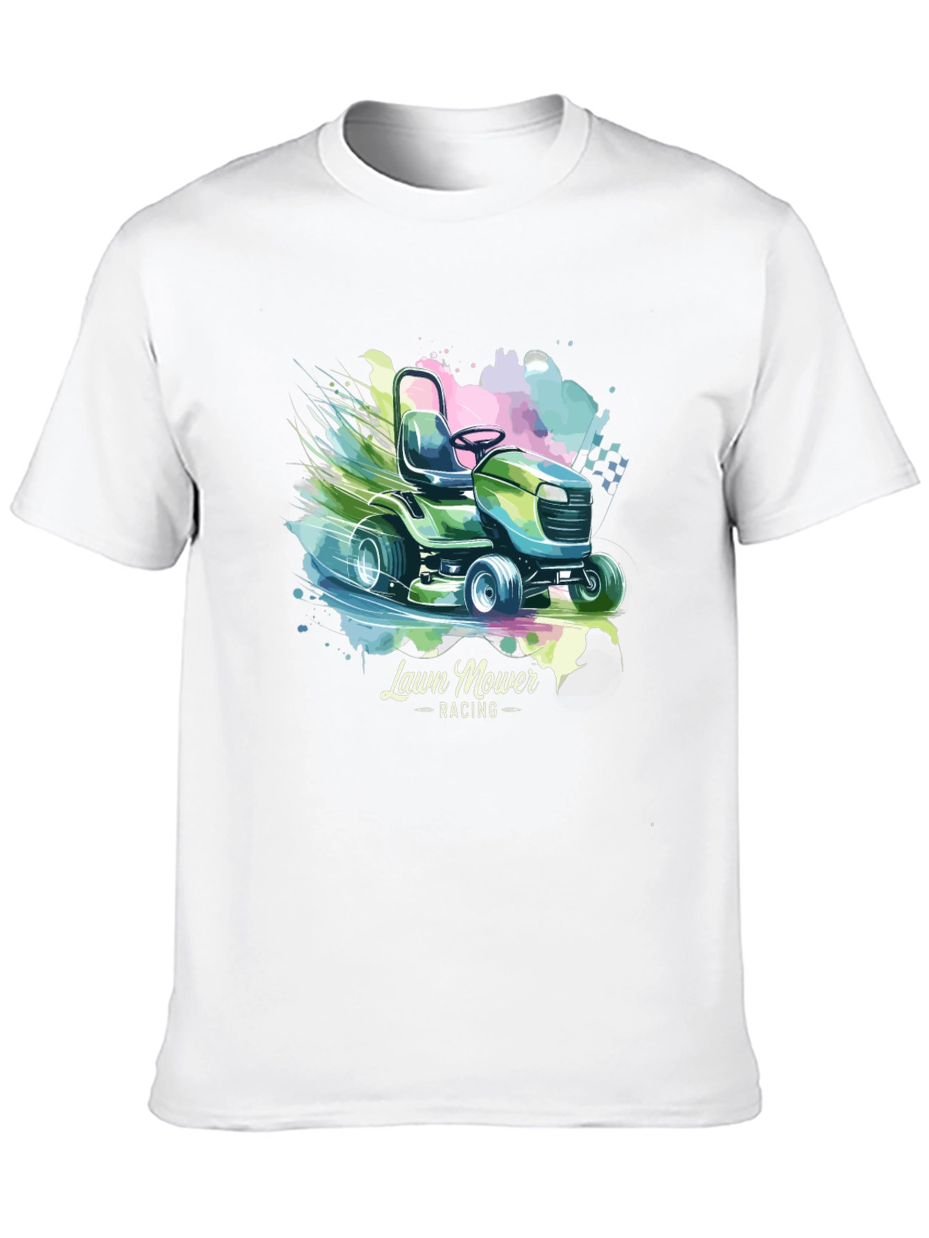 Lawn Mower Racing Graphic Tee