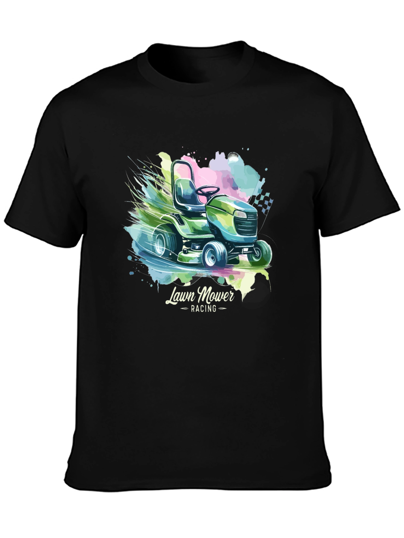 Lawn Mower Racing Graphic Tee