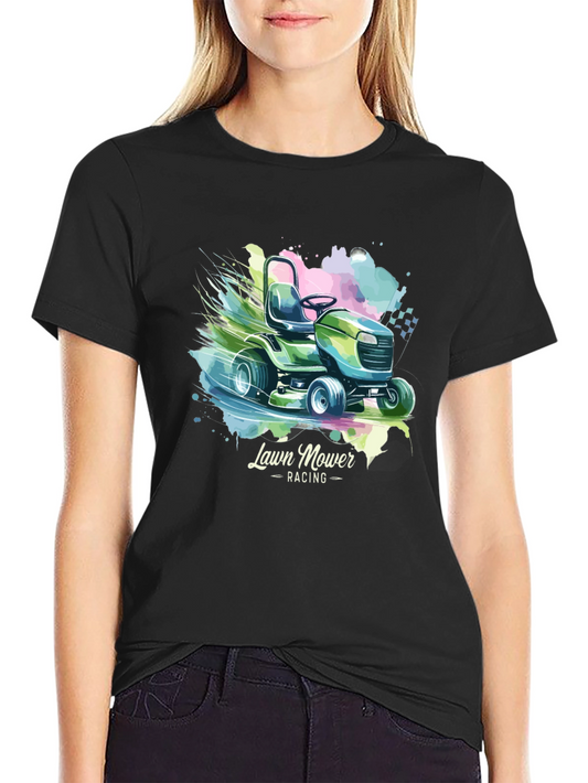 Lawn Mower Racing Graphic Tee