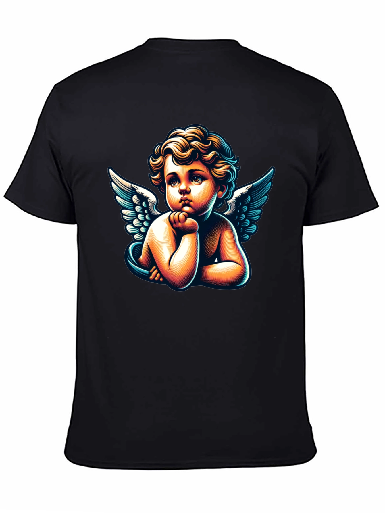 Cherub Angel Graphic Tee - Classic Black T-Shirt