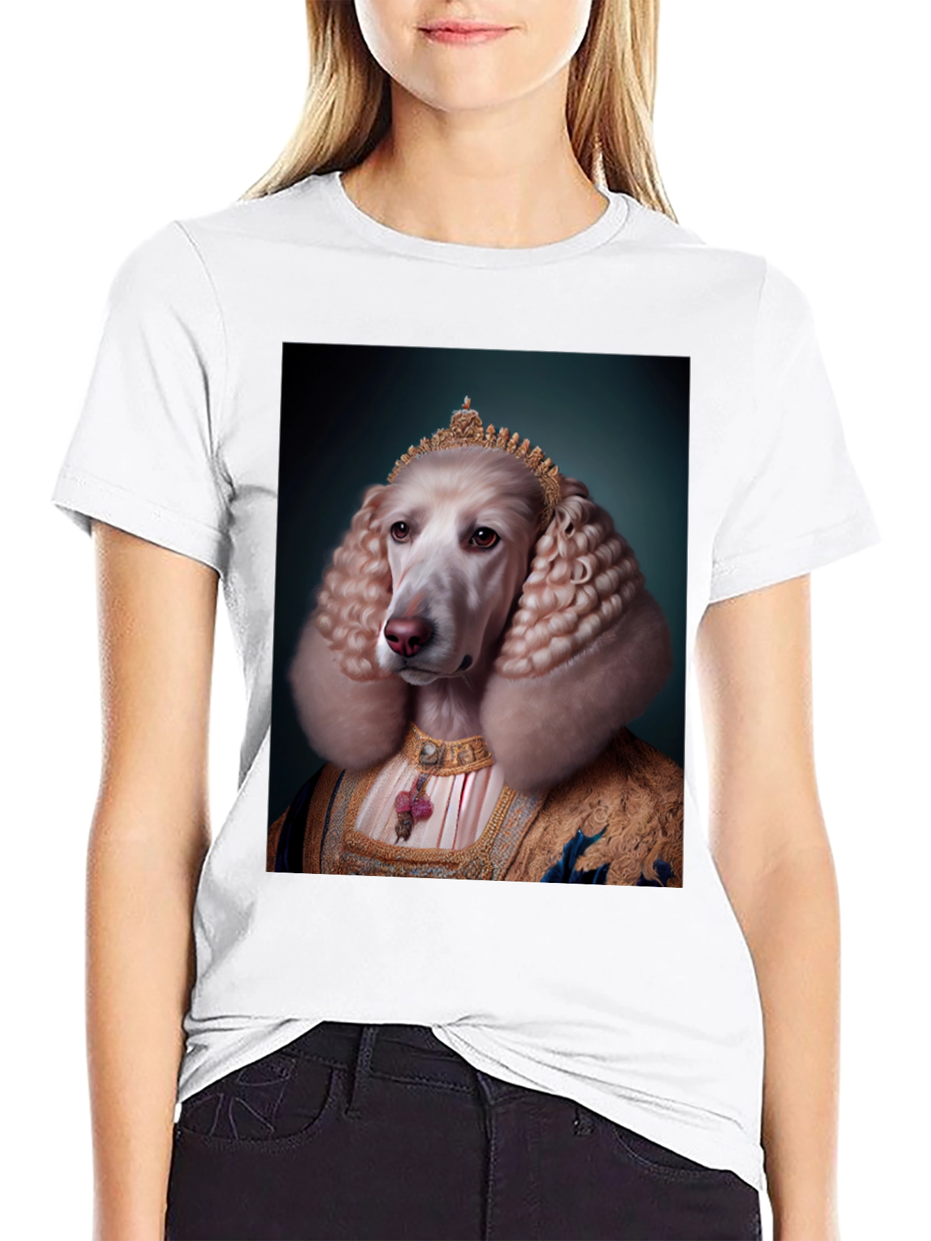 Royal Dog Portrait T-Shirt - Unique Apparel
