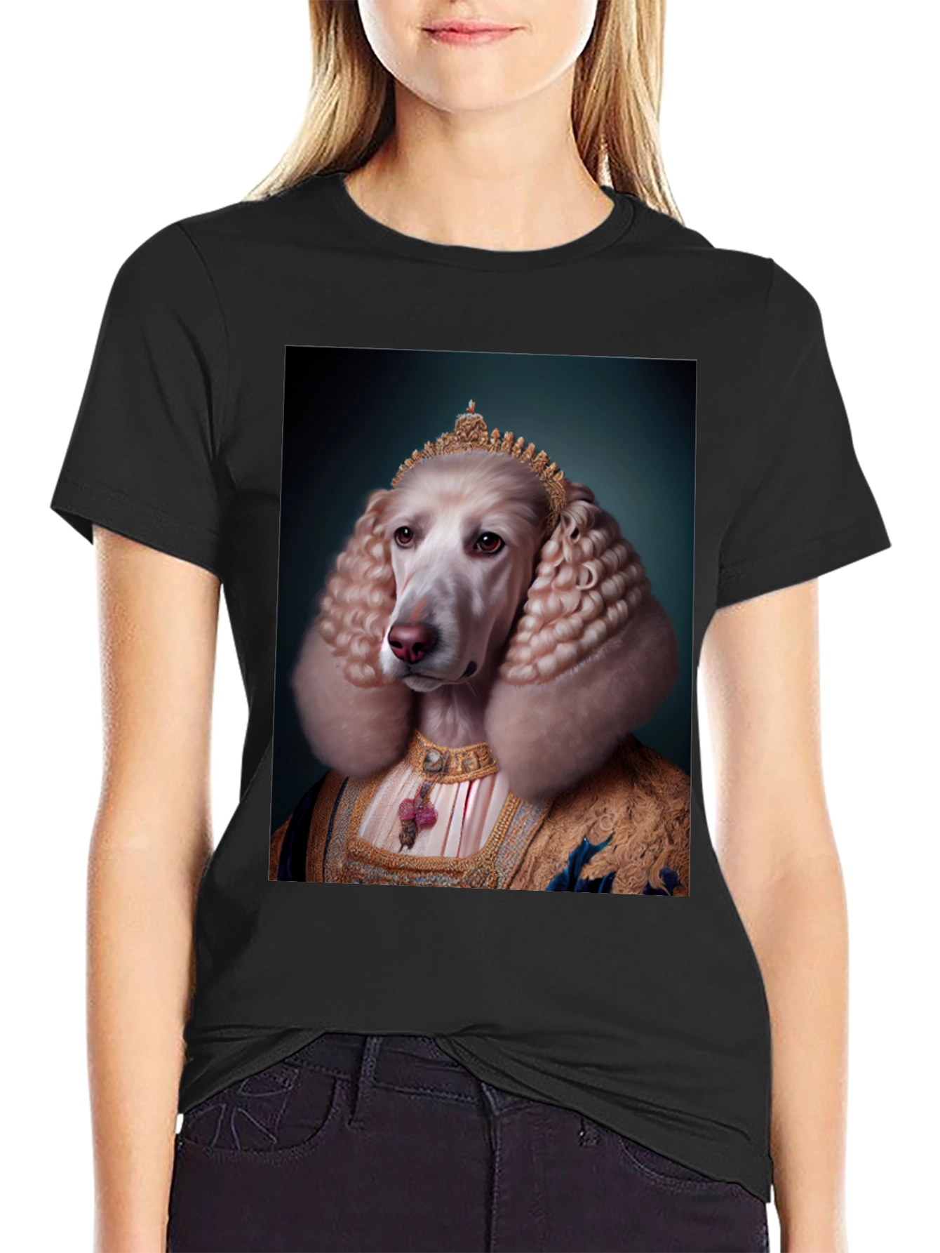 Royal Dog Portrait T-Shirt - Unique Apparel
