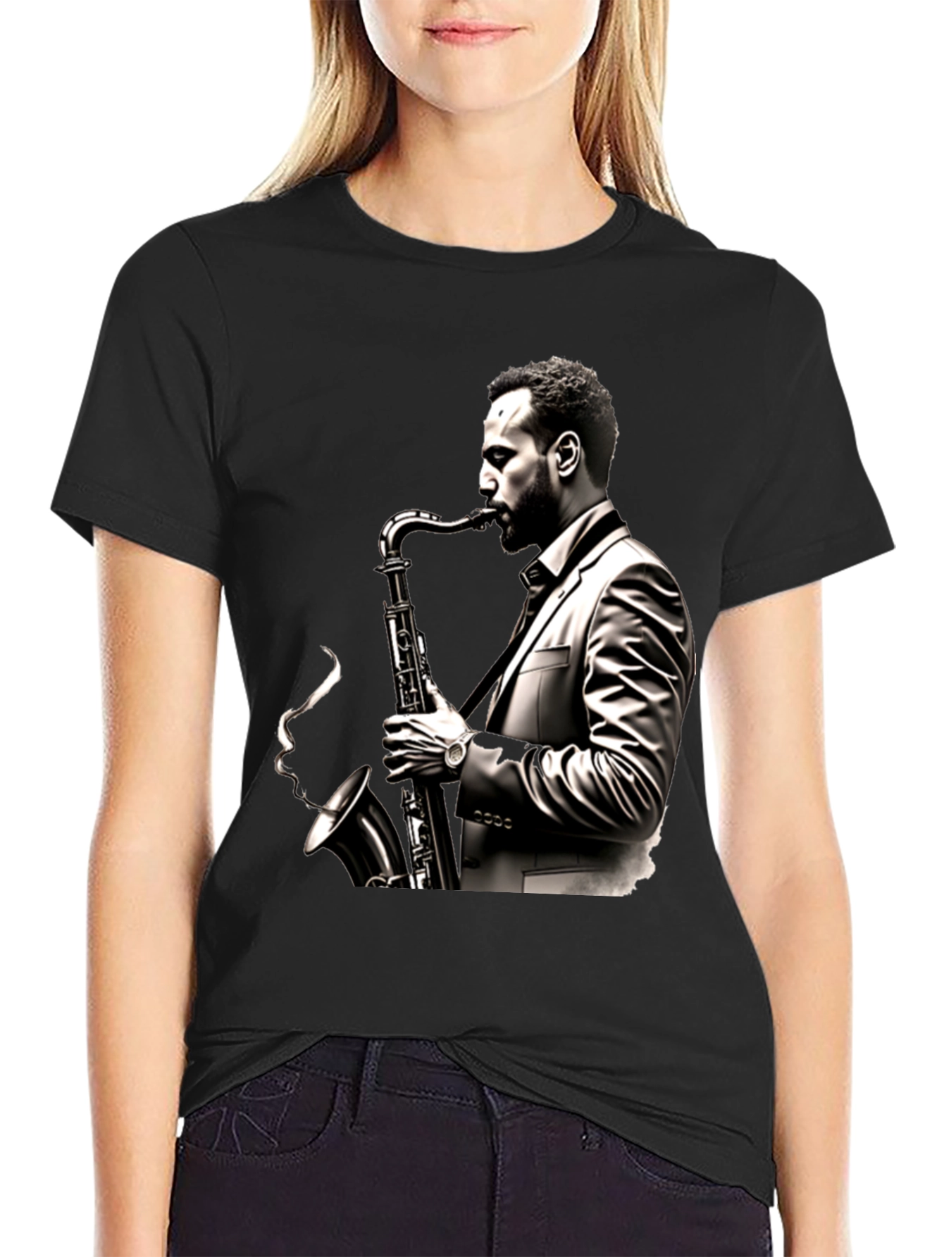 Saxophone Musician Graphic T-Shirt