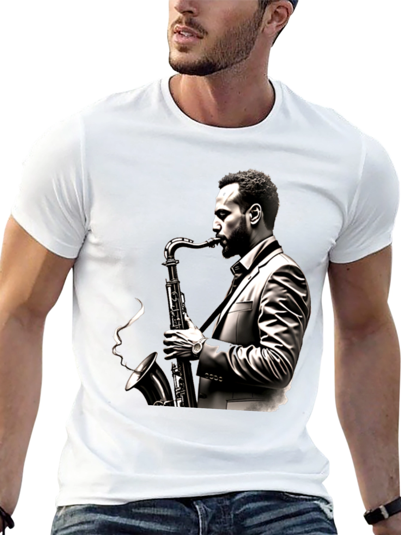 Saxophone Musician Graphic T-Shirt