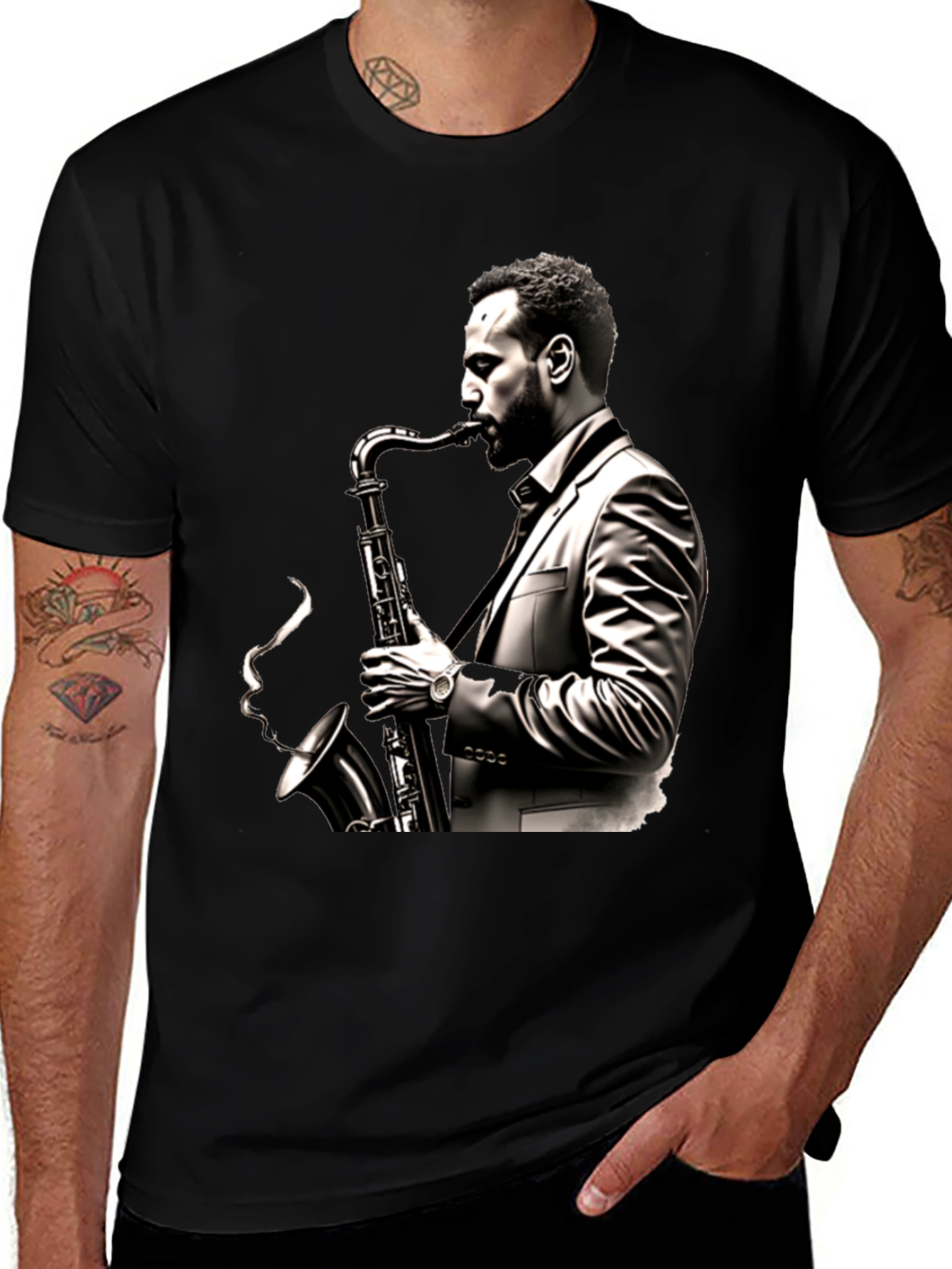 Saxophone Musician Graphic T-Shirt