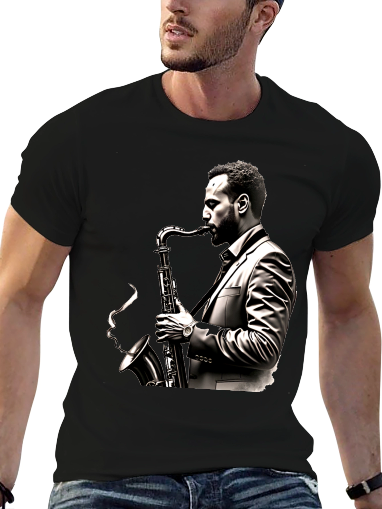 Saxophone Musician Graphic T-Shirt