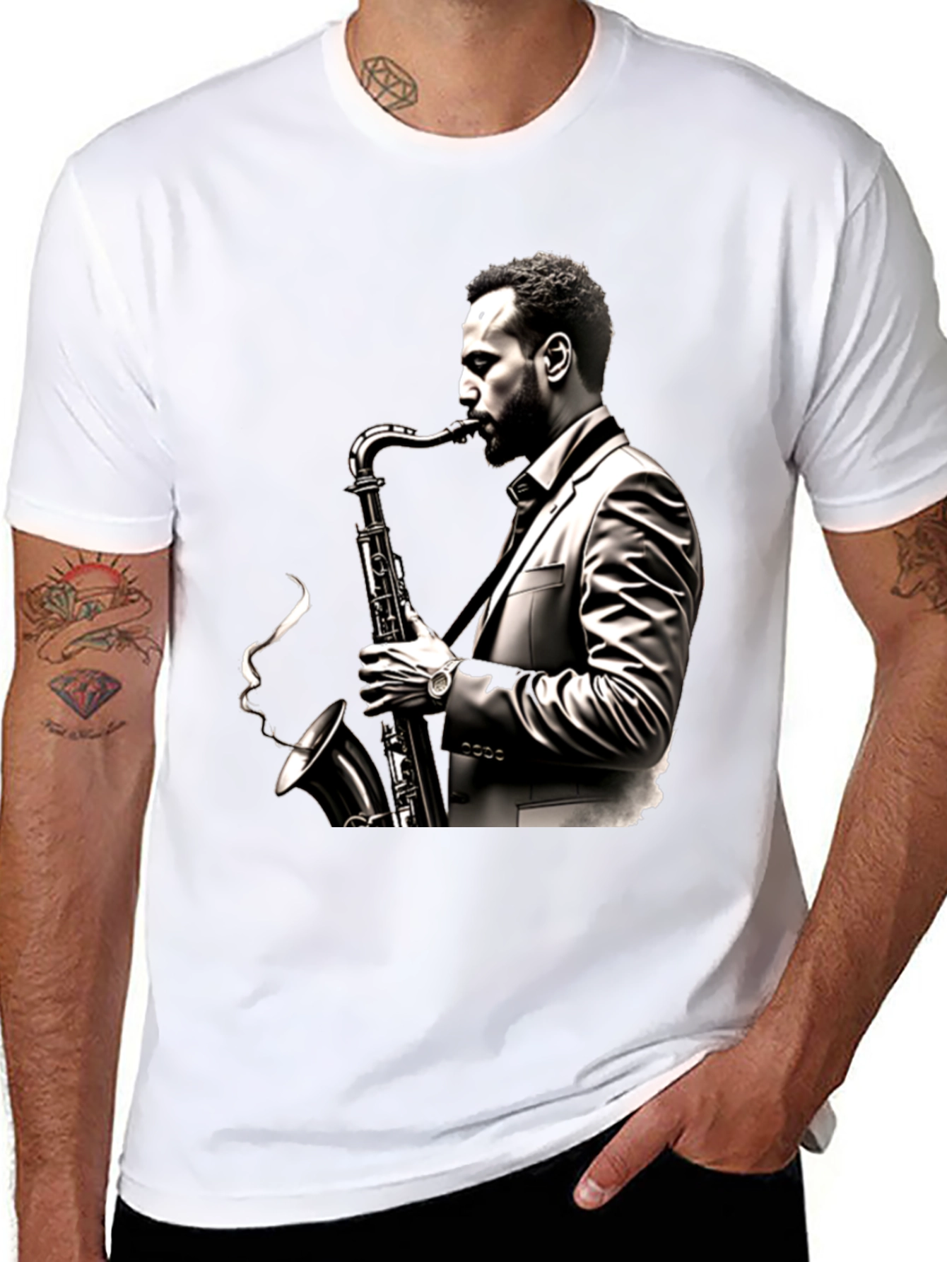 Saxophone Musician Graphic T-Shirt