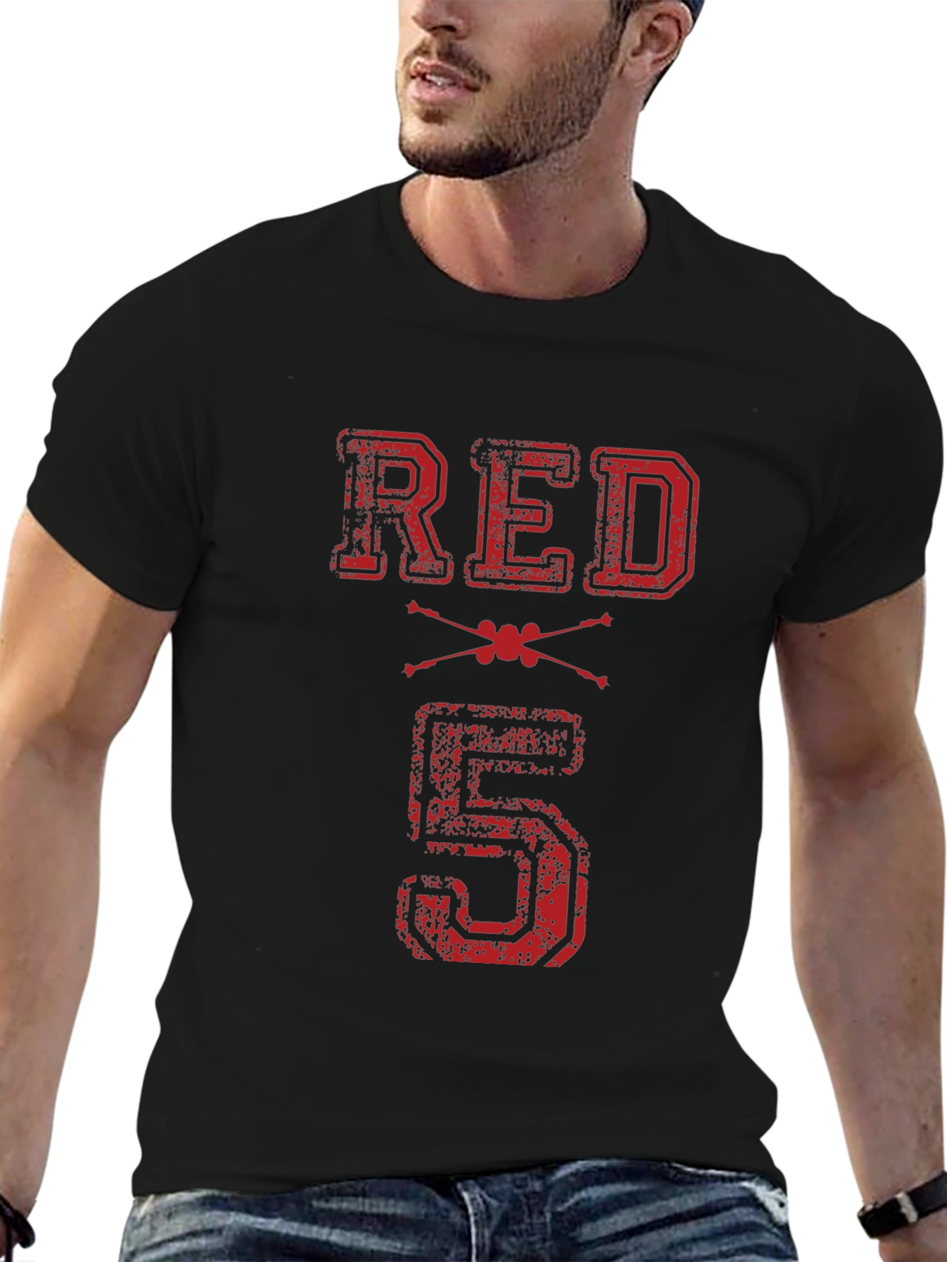 Red 5 Graphic T-Shirt - Black Cotton Tee