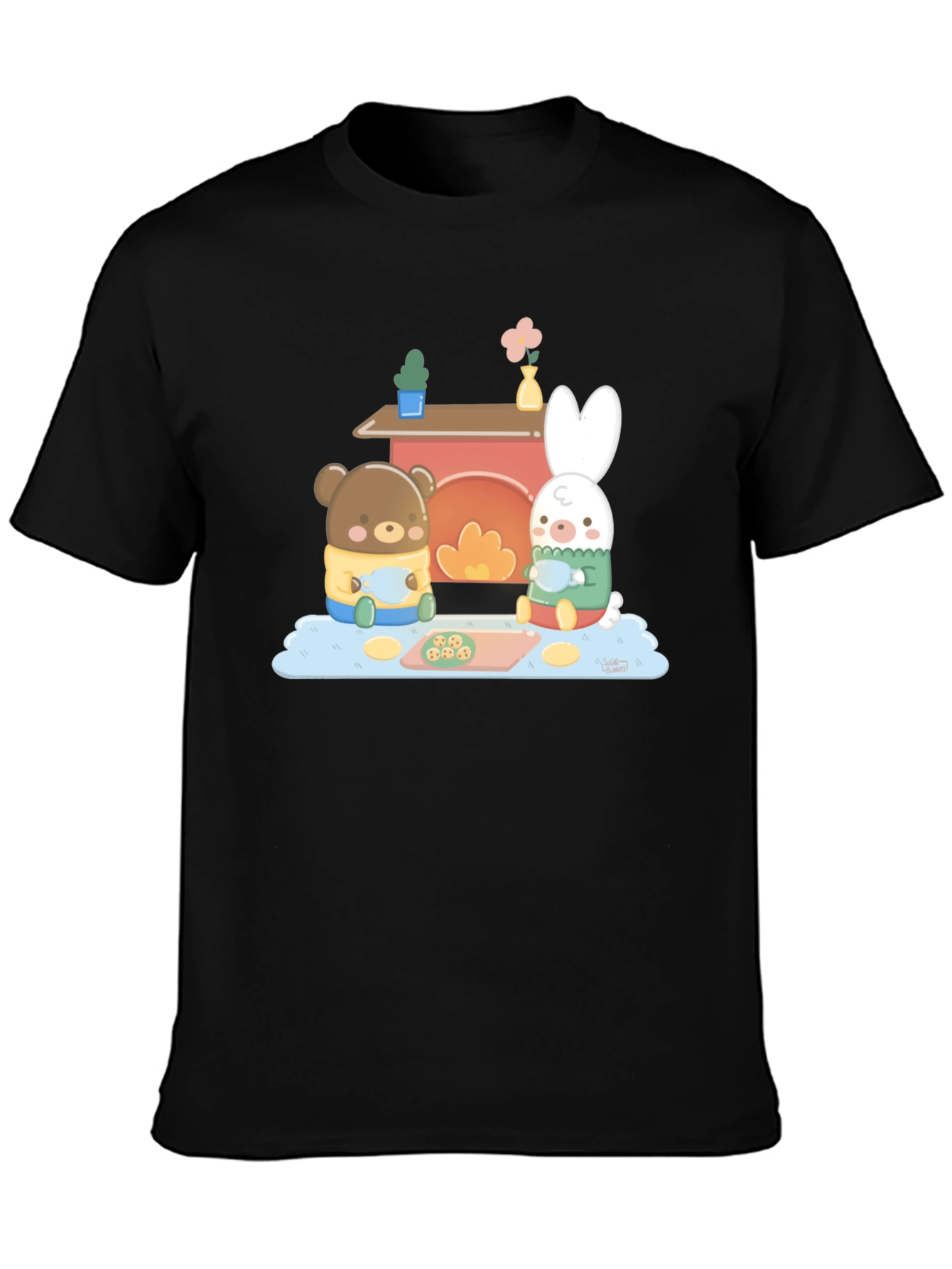 Cute Bear & Bunny Baking T-Shirt
