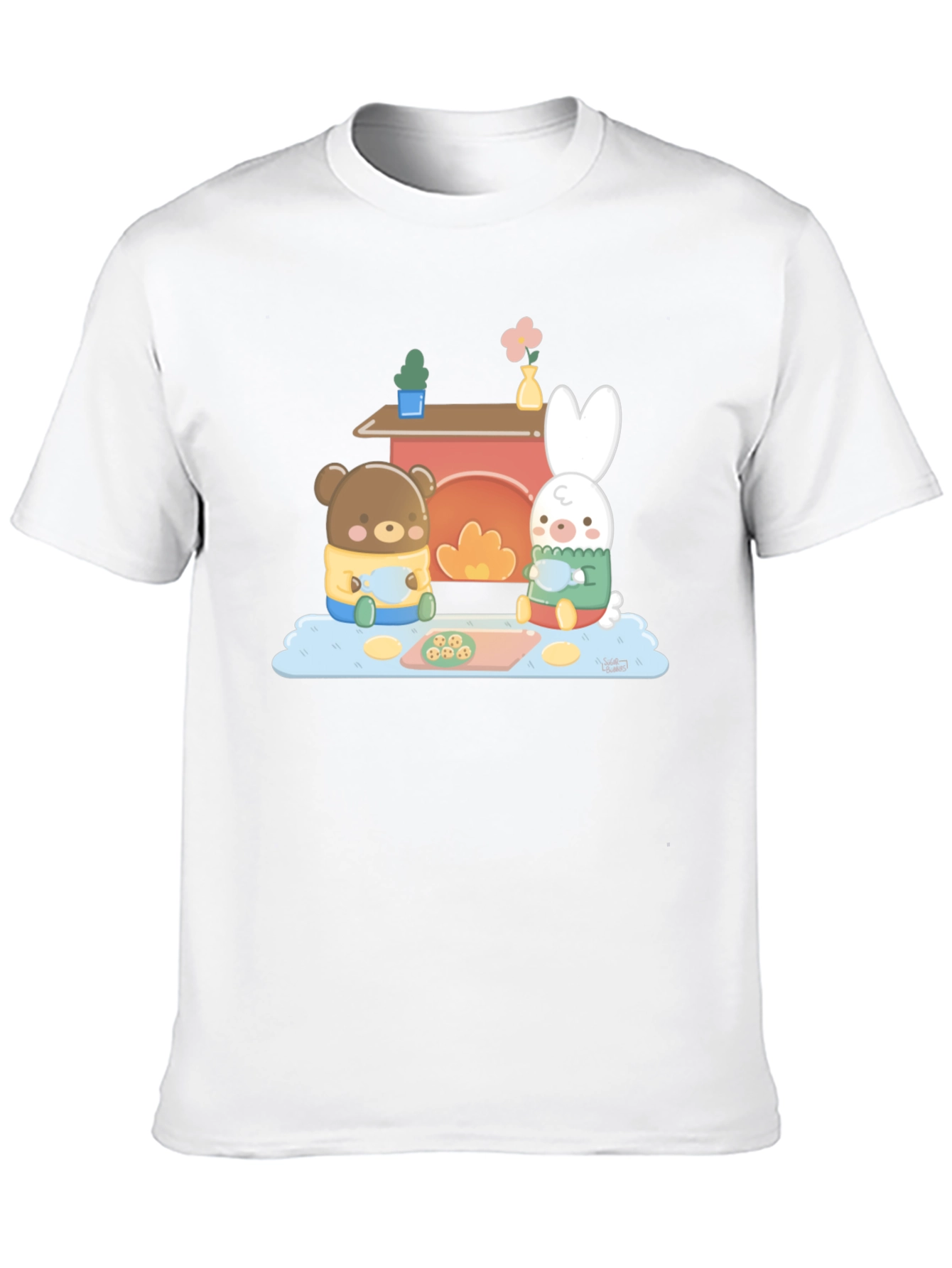 Cute Bear & Bunny Baking T-Shirt