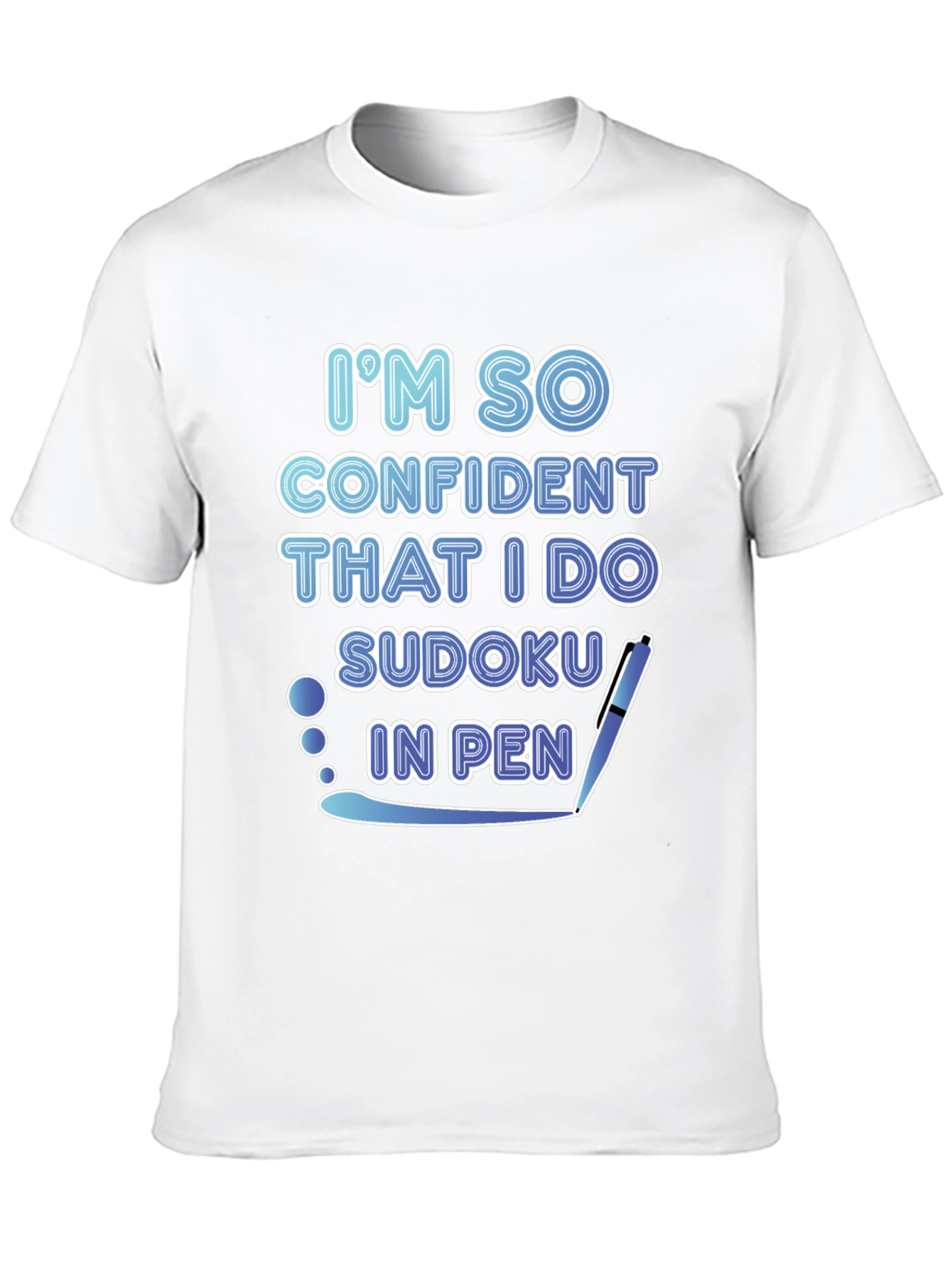 Confident Sudoku in Pen T-Shirt