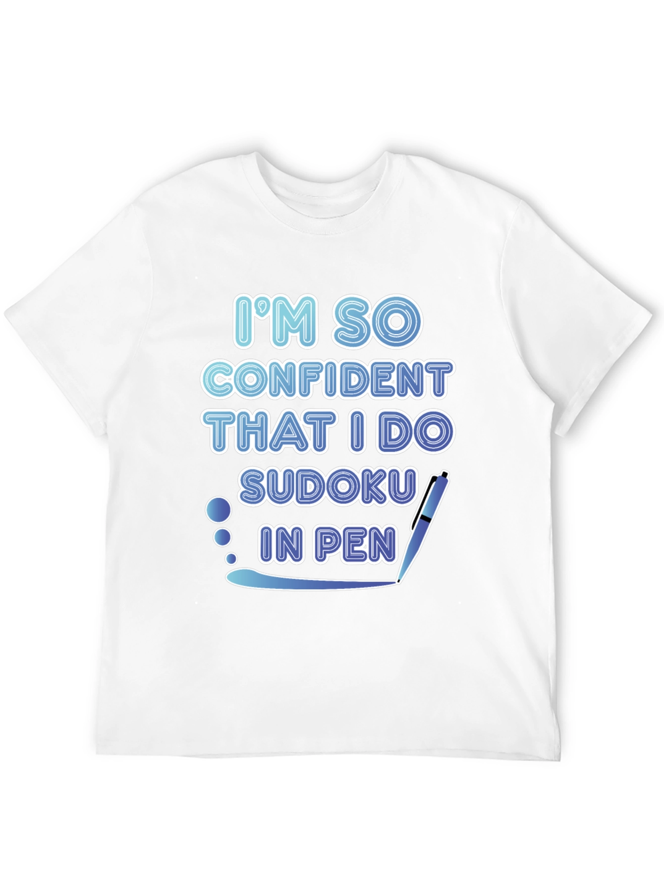 Confident Sudoku in Pen T-Shirt