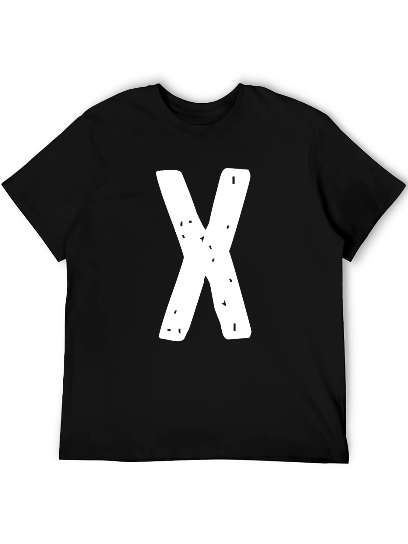 Bold X Graphic Tee - Casual Black T-Shirt