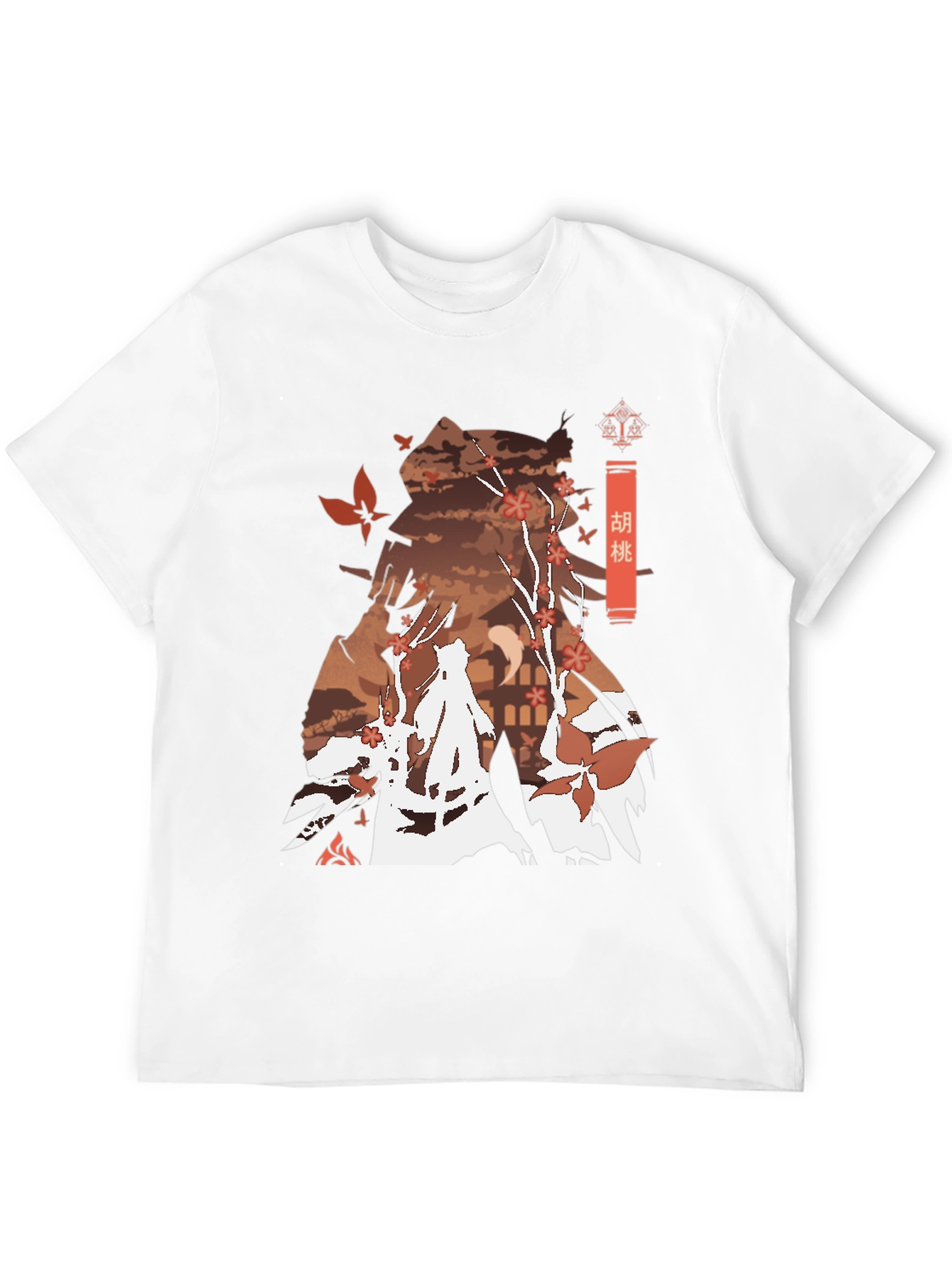 Hu Tao Genshin Impact Anime Style Black Tee