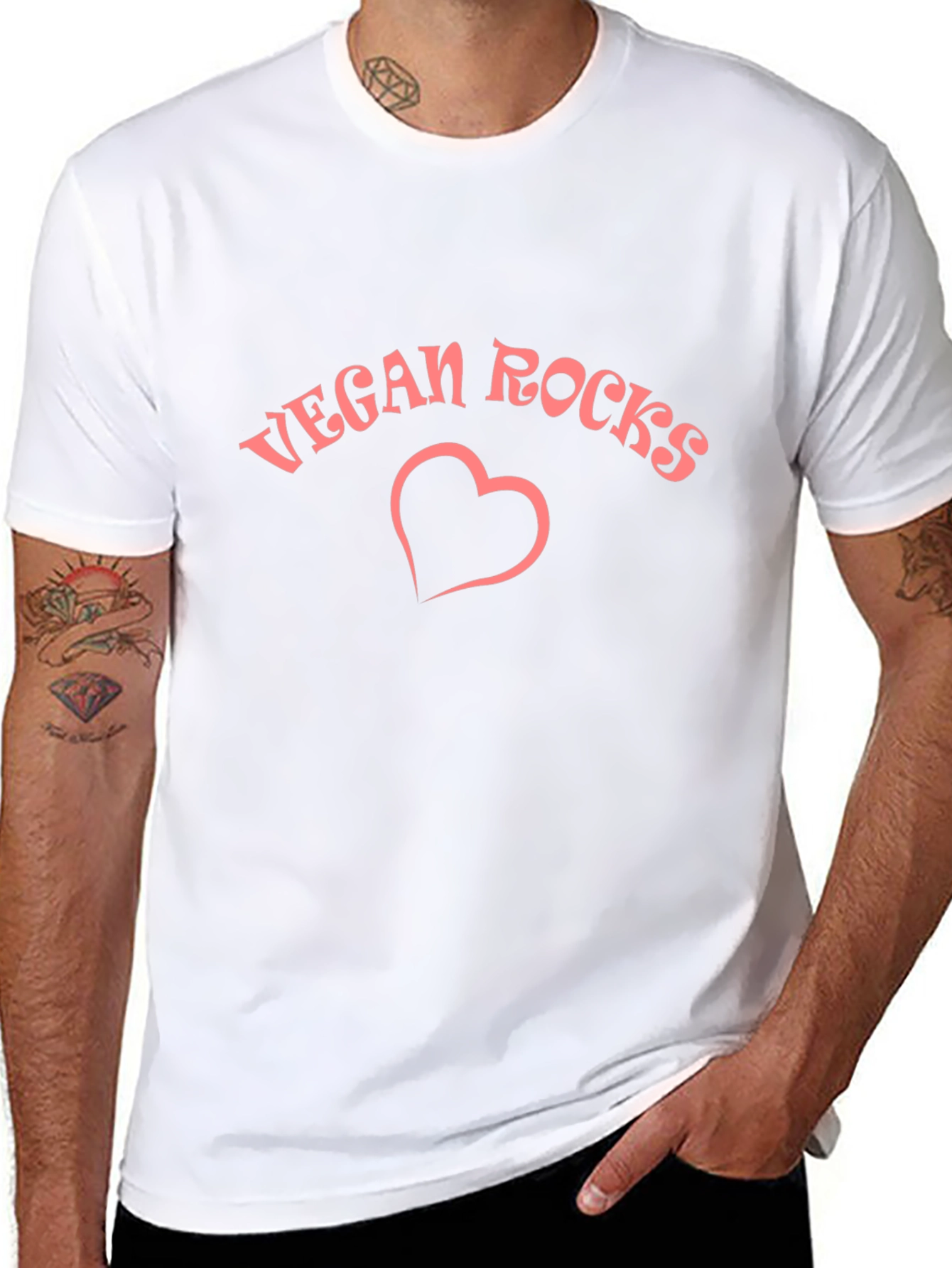 Vegan Rocks Heart Graphic Tee