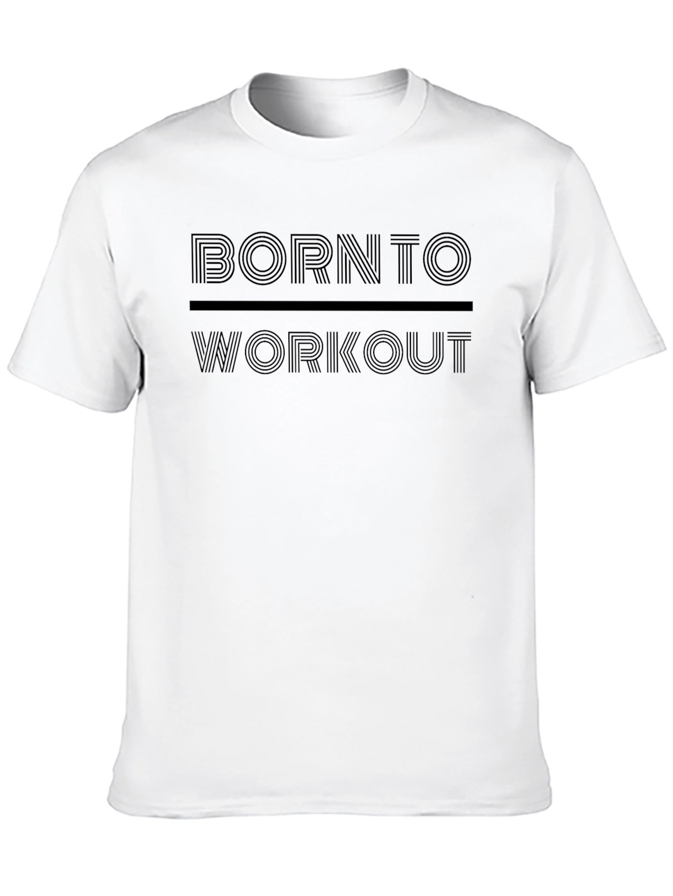 Born To Workout Black Graphic Tee