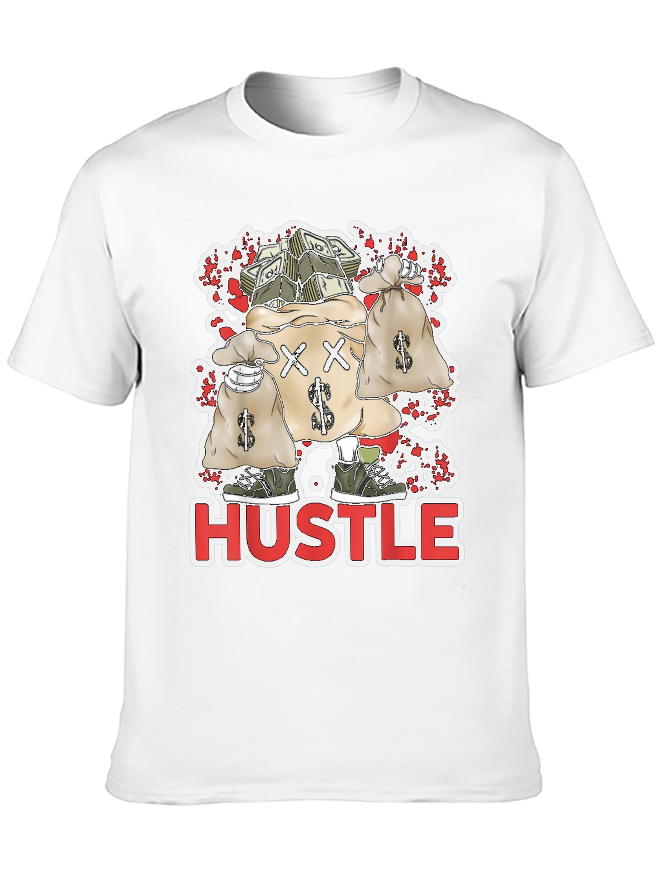Hustle Money Bags Graphic T-Shirt