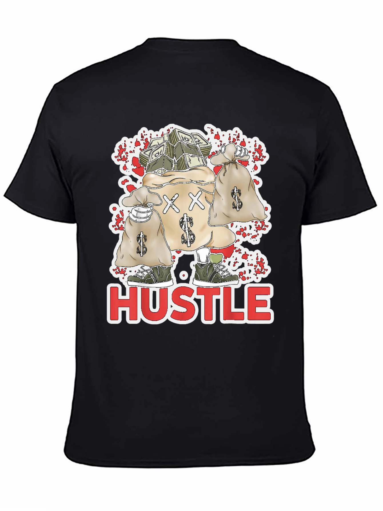 Hustle Money Bags Graphic T-Shirt