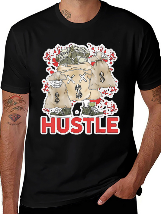 Hustle Money Bags Graphic T-Shirt