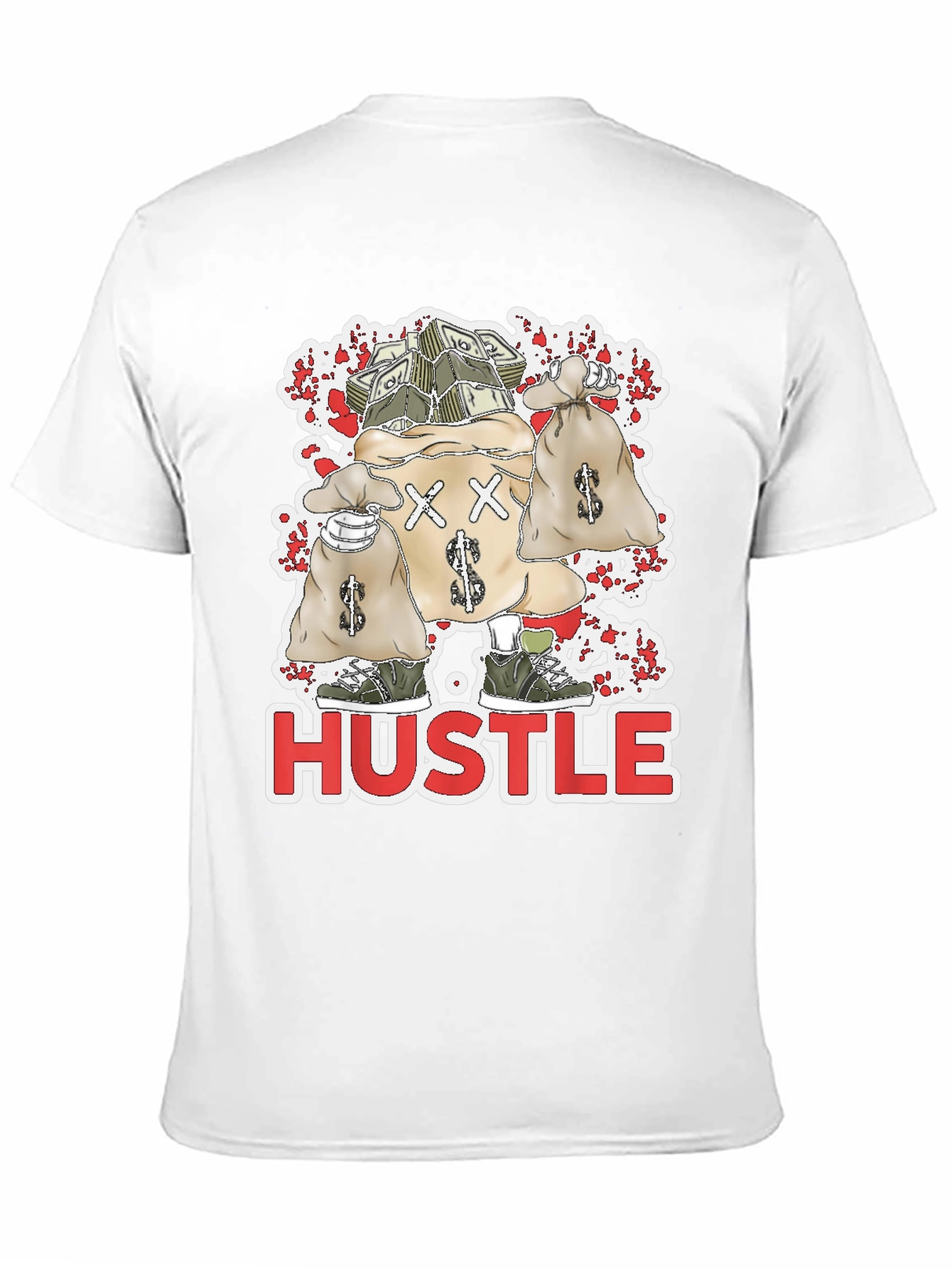 Hustle Money Bags Graphic T-Shirt