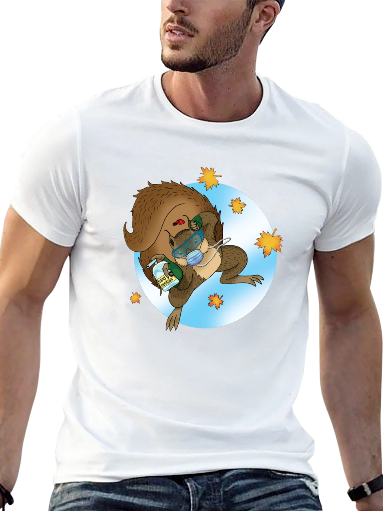 Squirrel Sanitizer Black T-Shirt