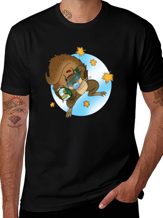 Squirrel Sanitizer Black T-Shirt