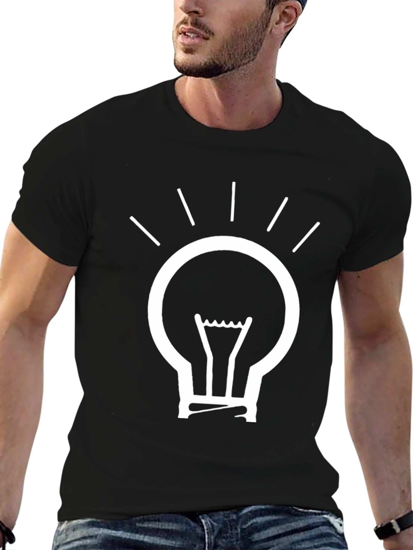 Idea Bulb Black T-Shirt