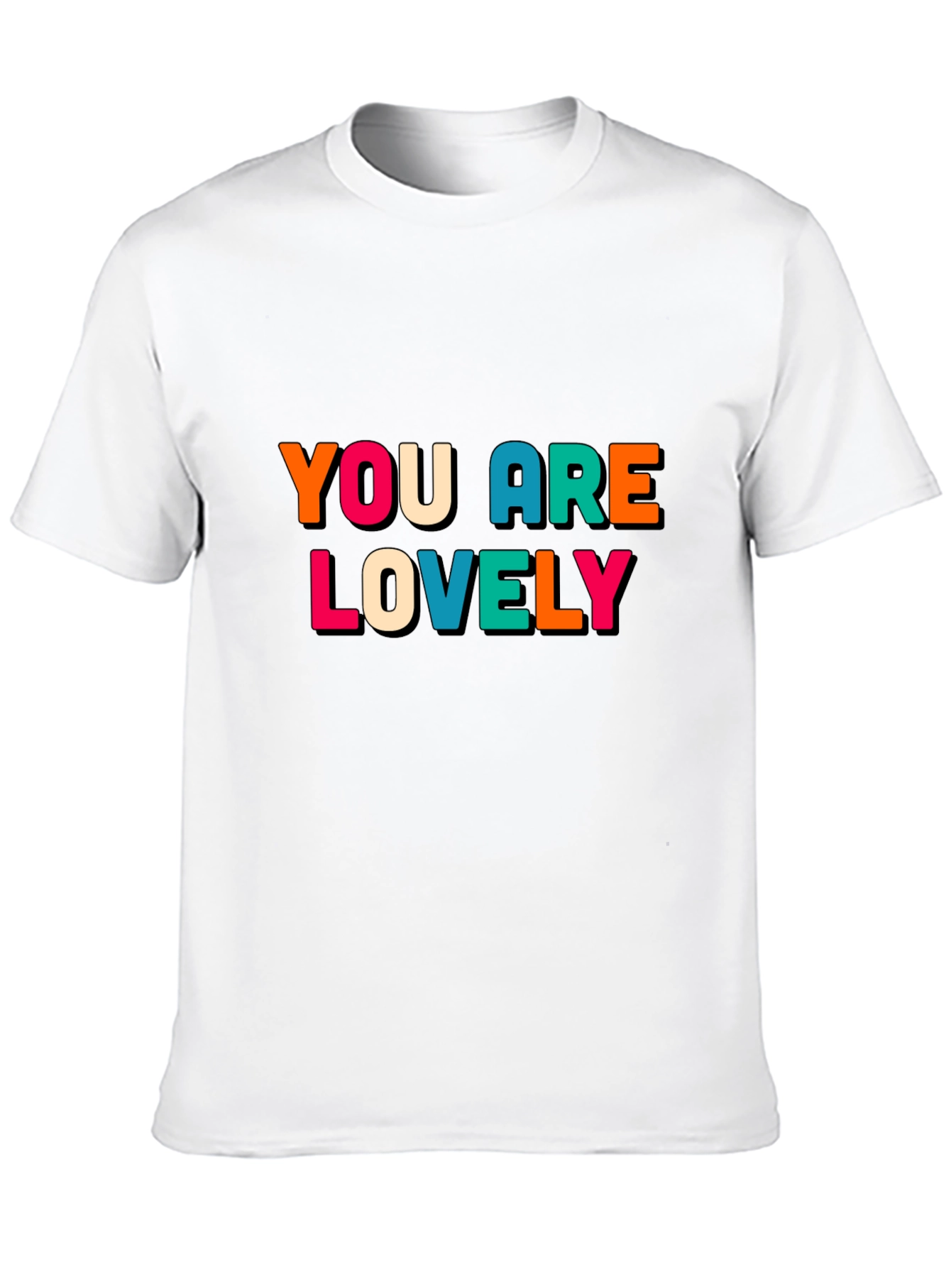 You Are Lovely Graphic Black T-Shirt