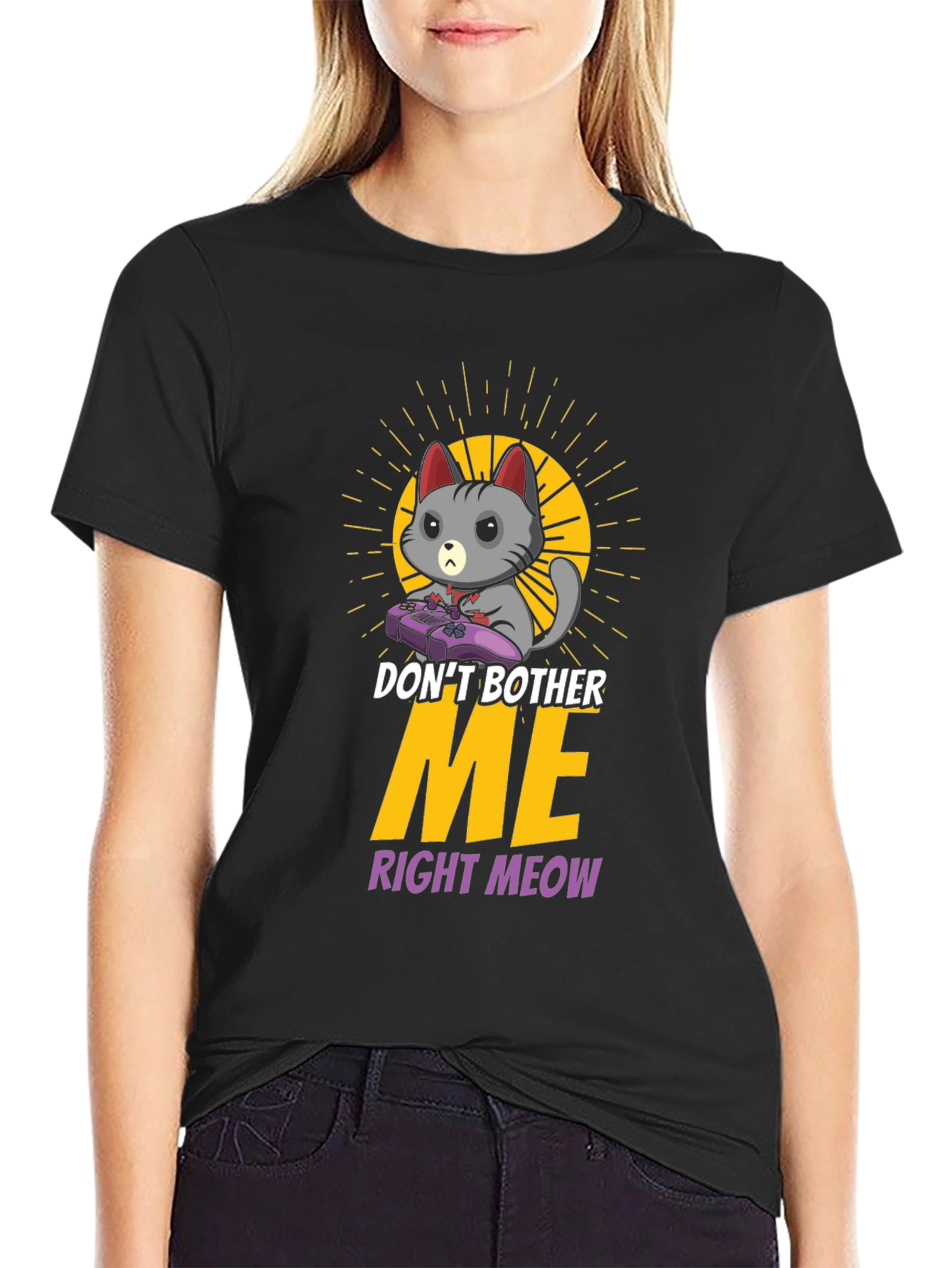 Dont Bother Me Gaming Cat T-Shirt