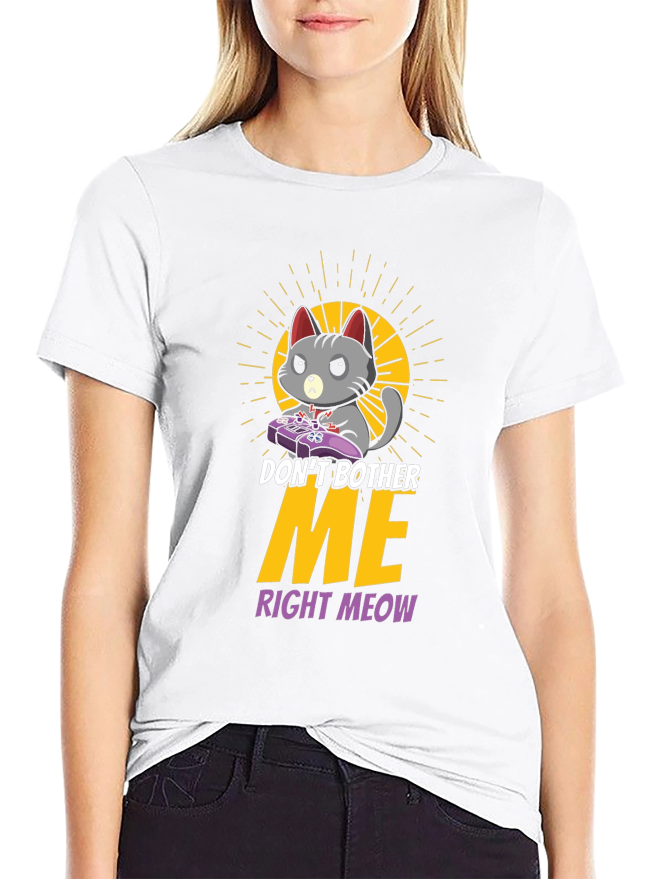 Dont Bother Me Gaming Cat T-Shirt