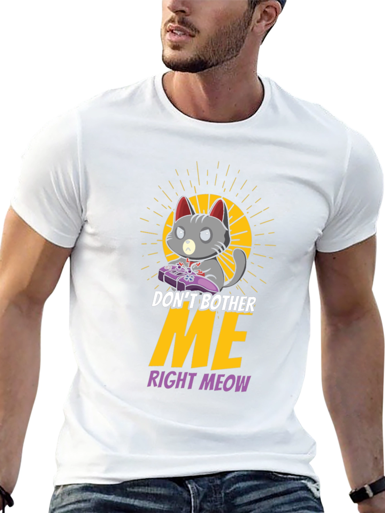 Dont Bother Me Gaming Cat T-Shirt