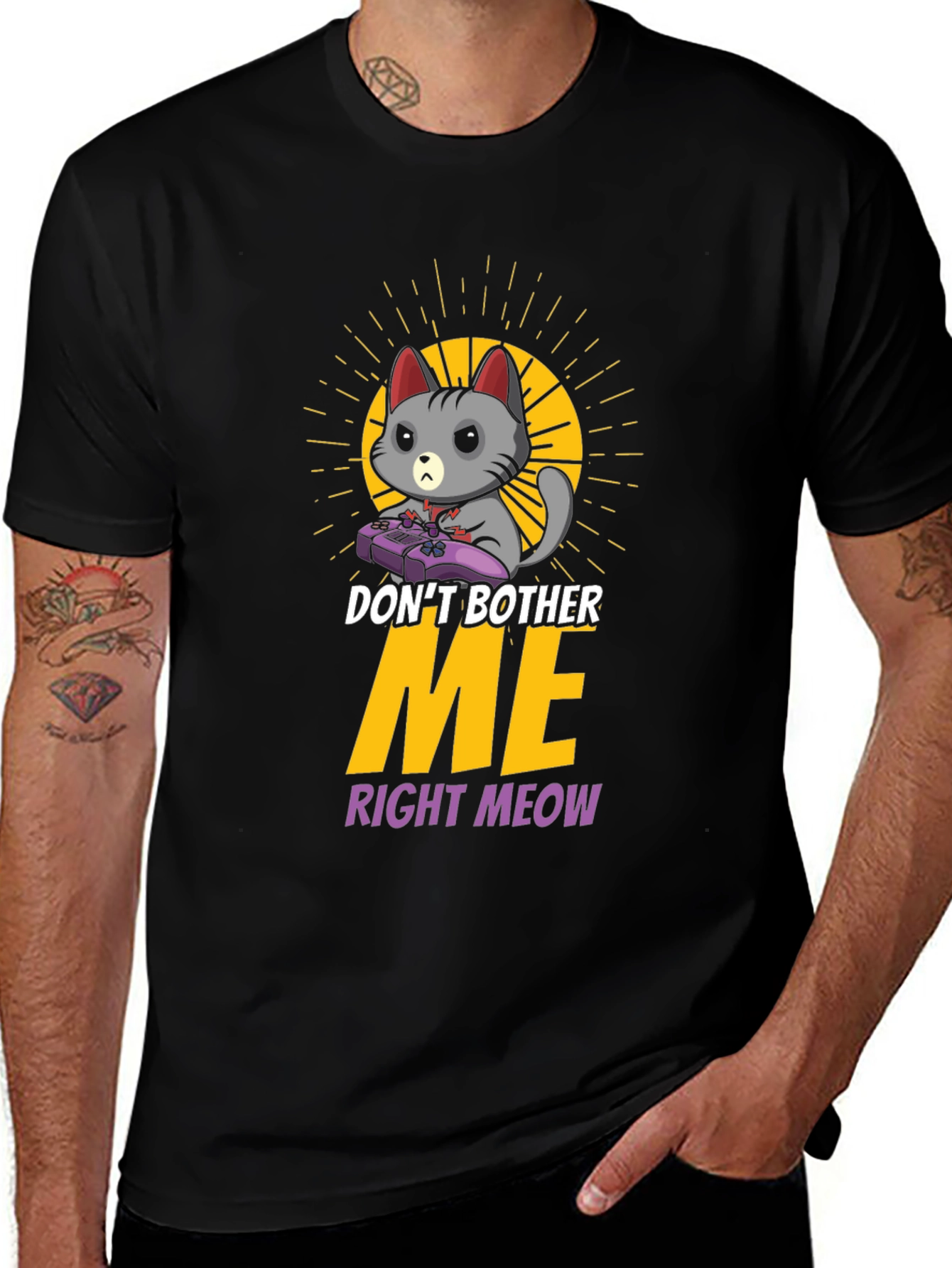 Dont Bother Me Gaming Cat T-Shirt
