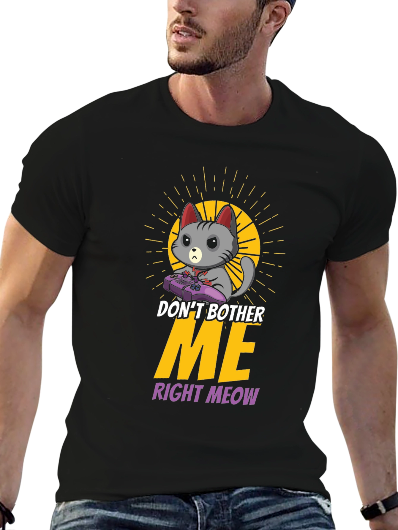 Dont Bother Me Gaming Cat T-Shirt