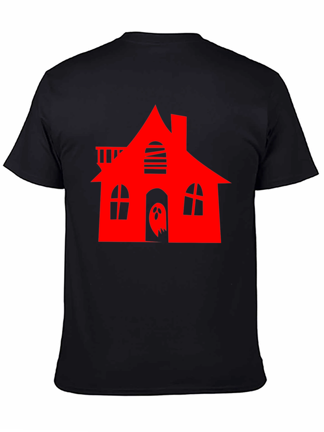 Haunted House Graphic Tee - Halloween Spooky Style