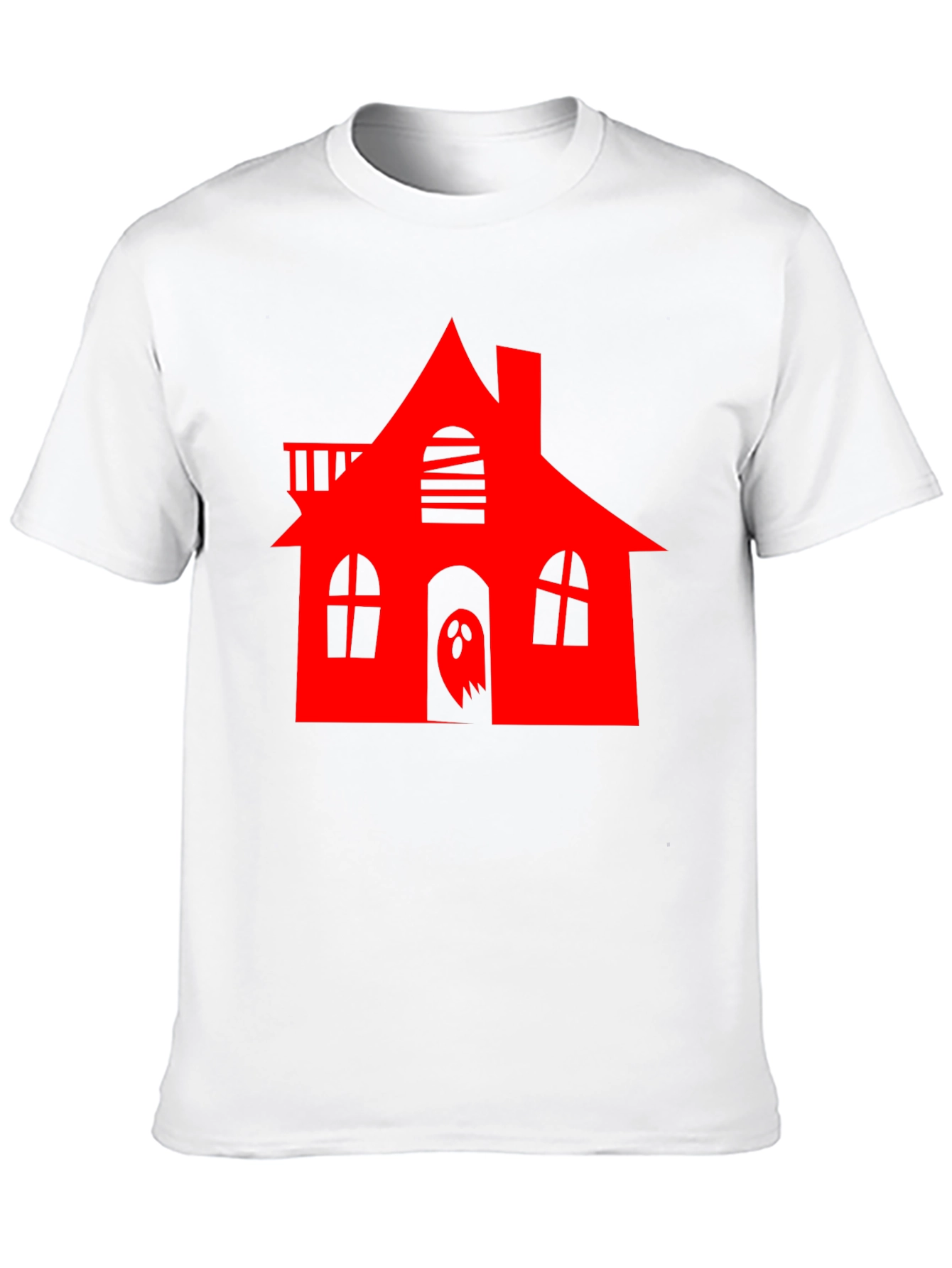 Haunted House Graphic Tee - Halloween Spooky Style