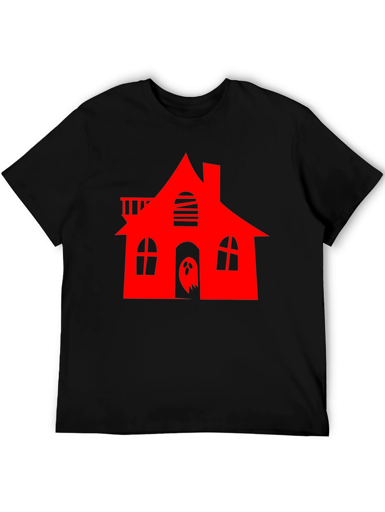 Haunted House Graphic Tee - Halloween Spooky Style
