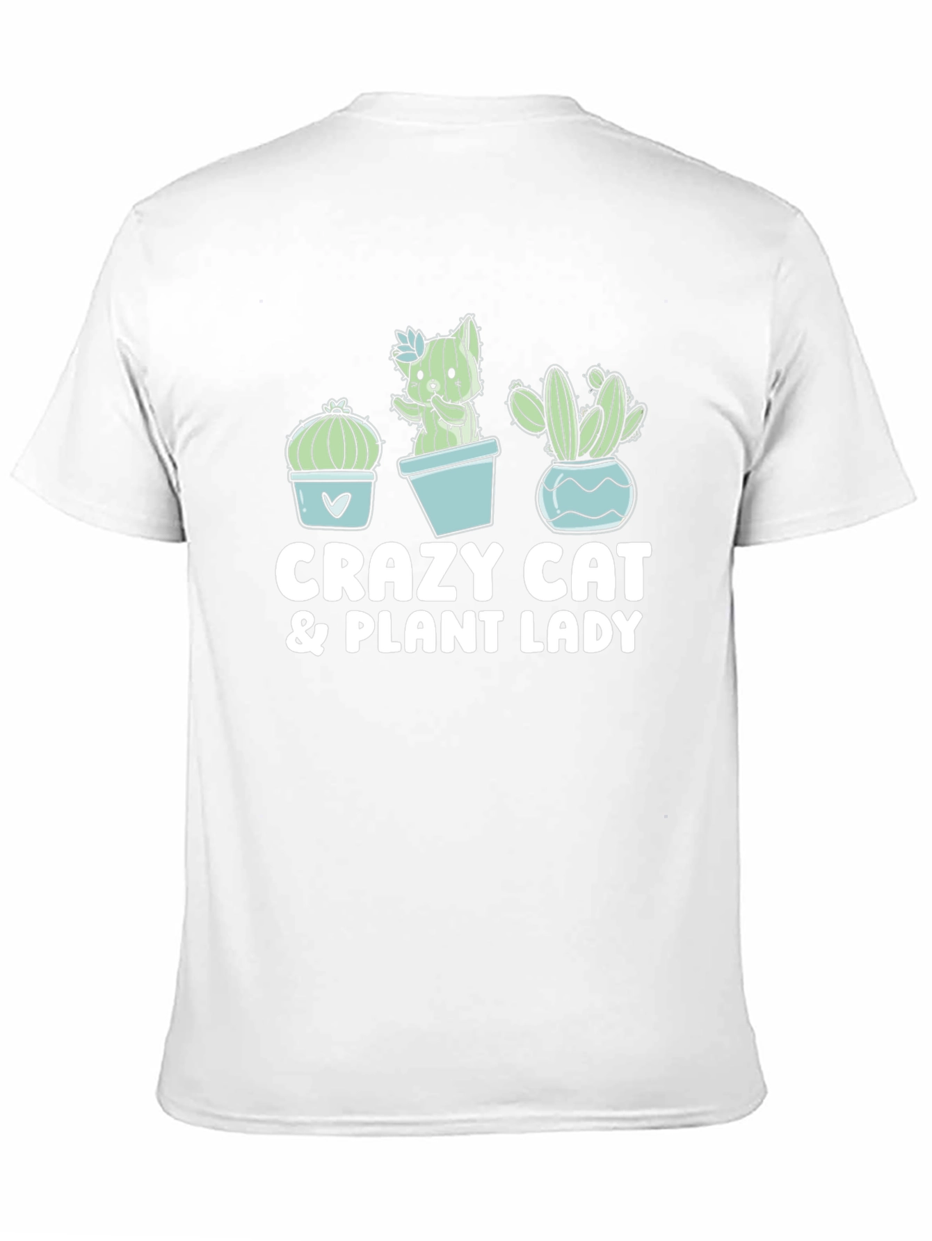 Crazy Cat & Plant Lady Black T-Shirt